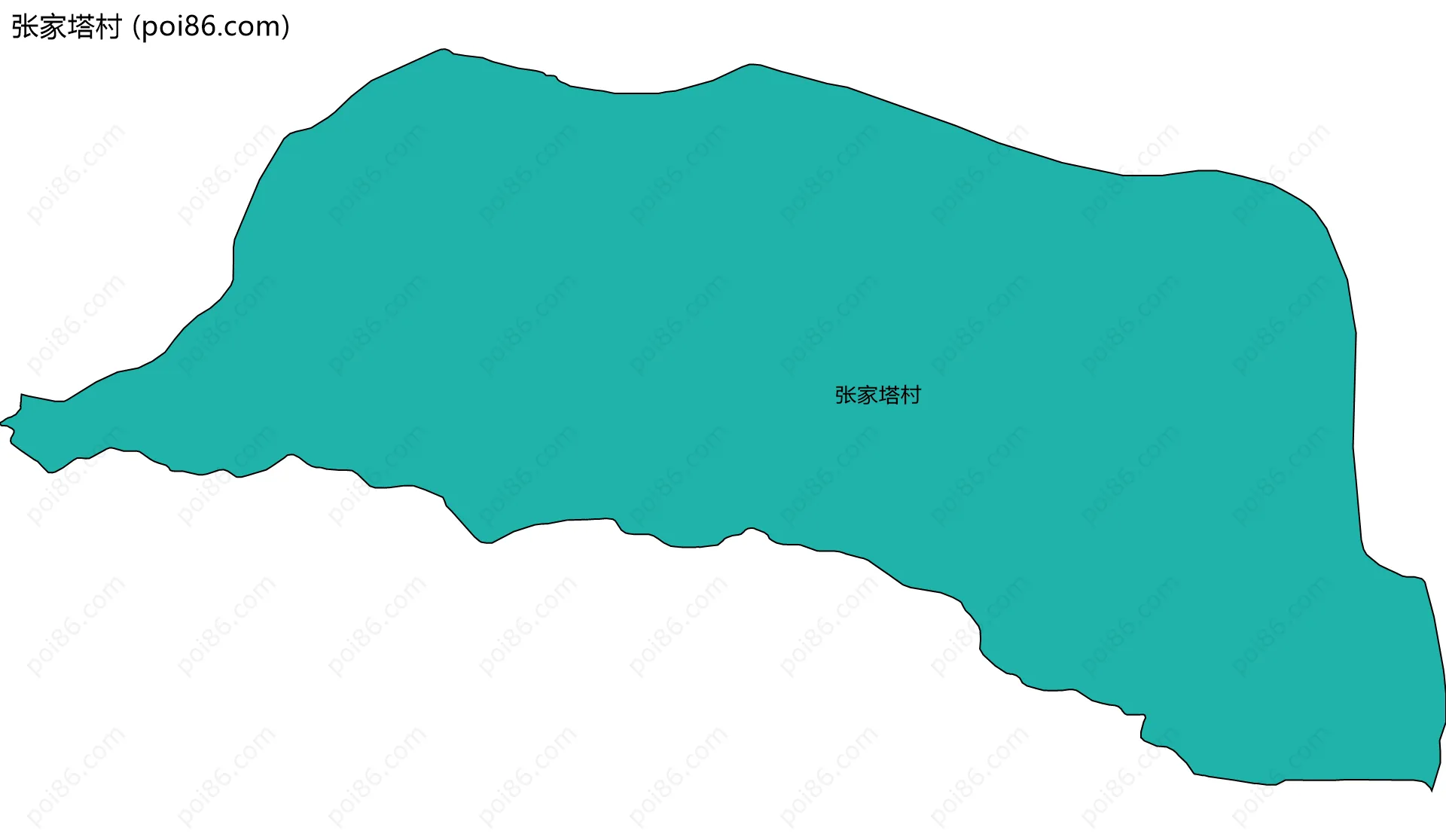 张家塔村边界地图