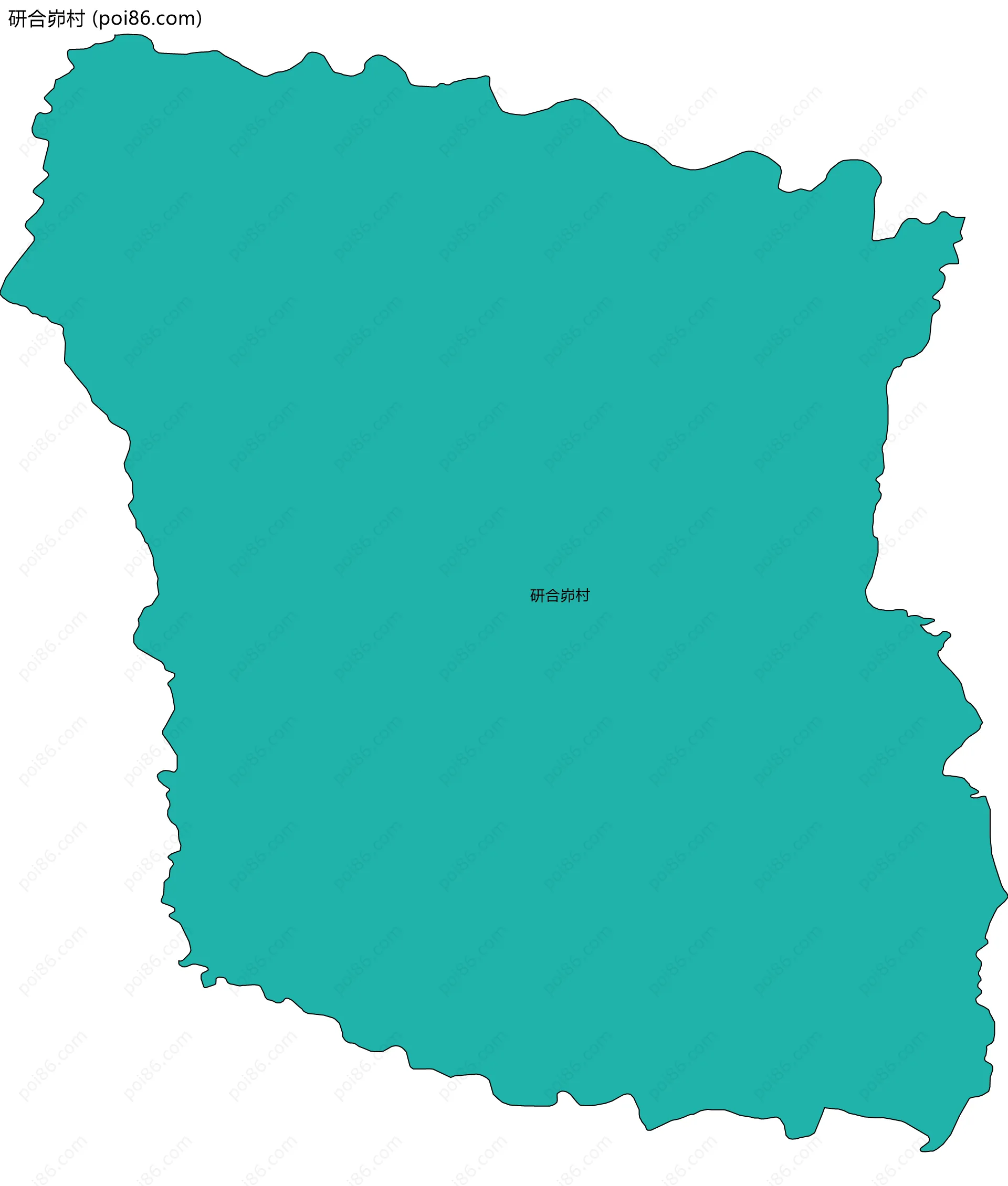 研合峁村边界地图