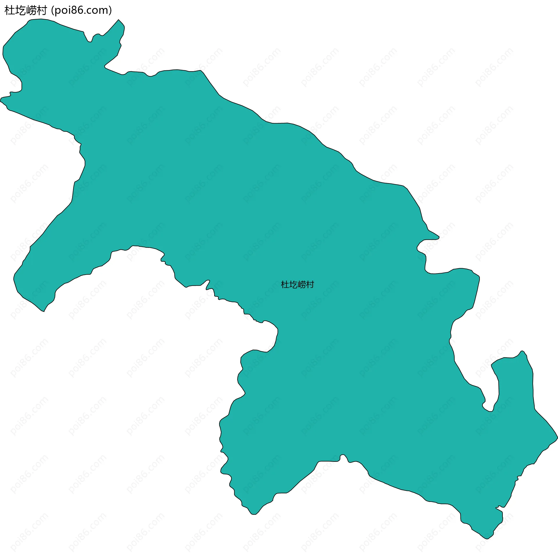 杜圪崂村边界地图