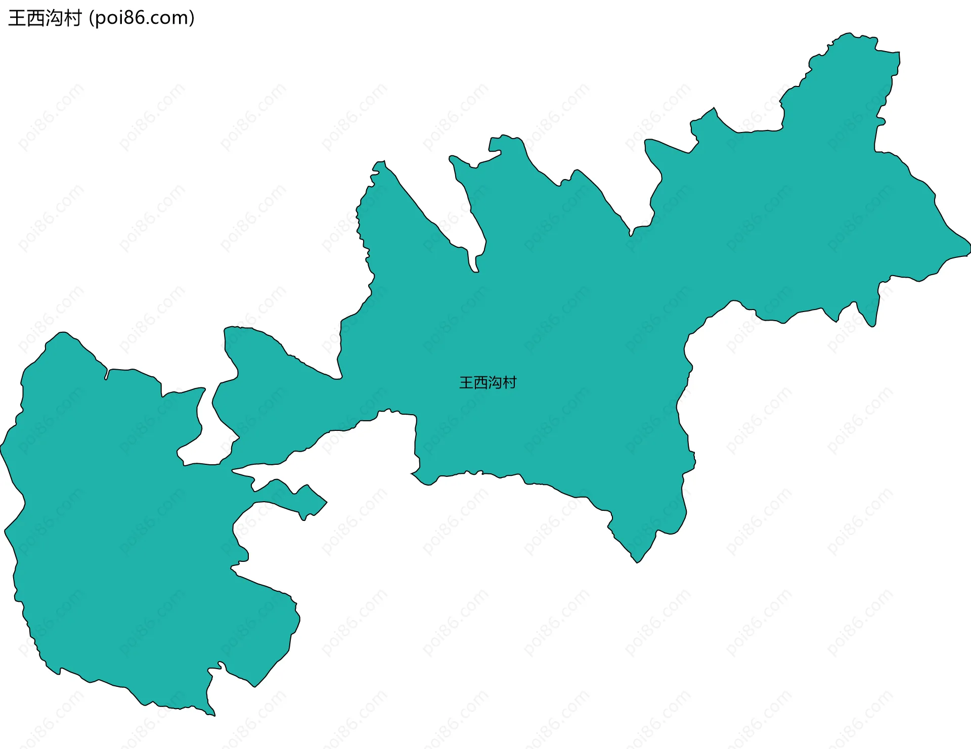 王西沟村边界地图