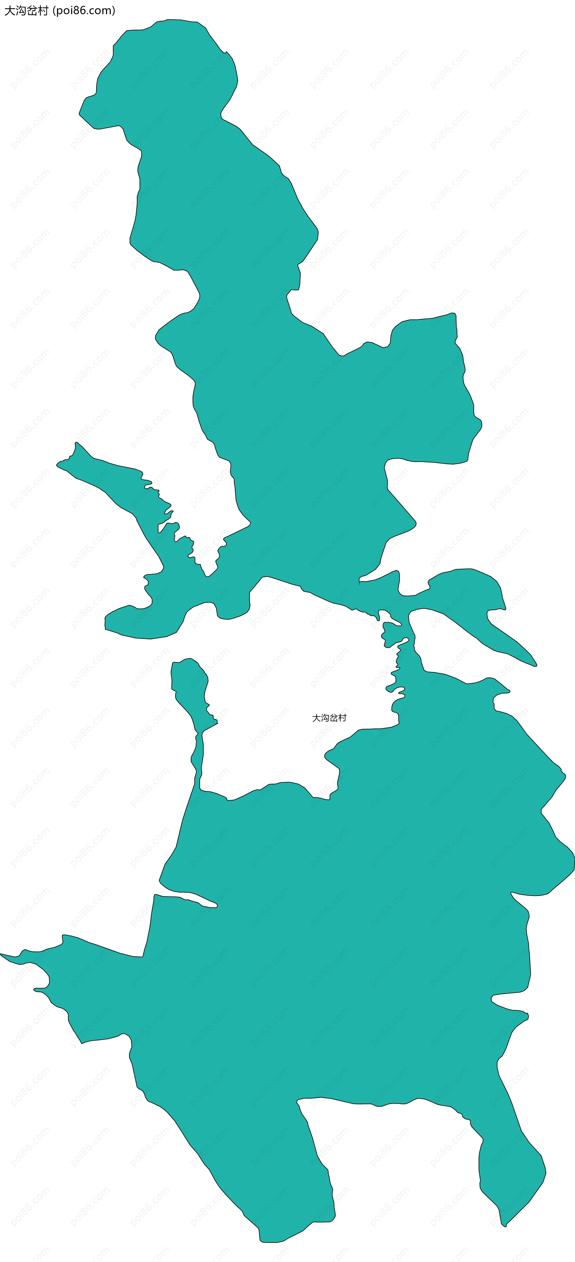 大沟岔村边界地图