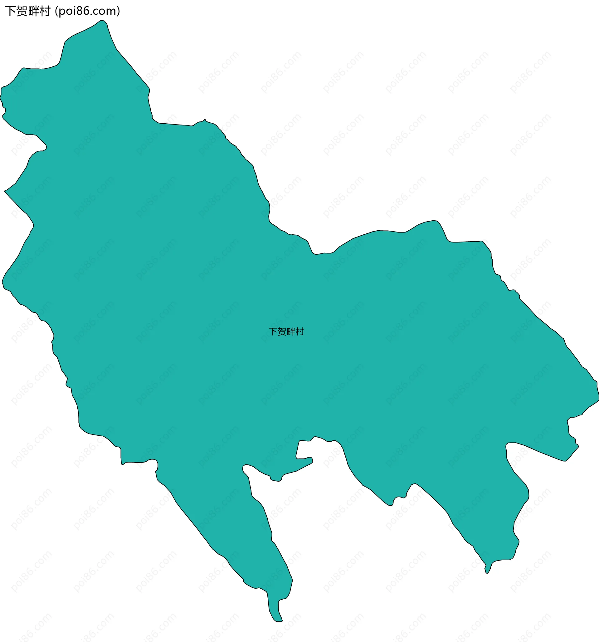 下贺畔村边界地图