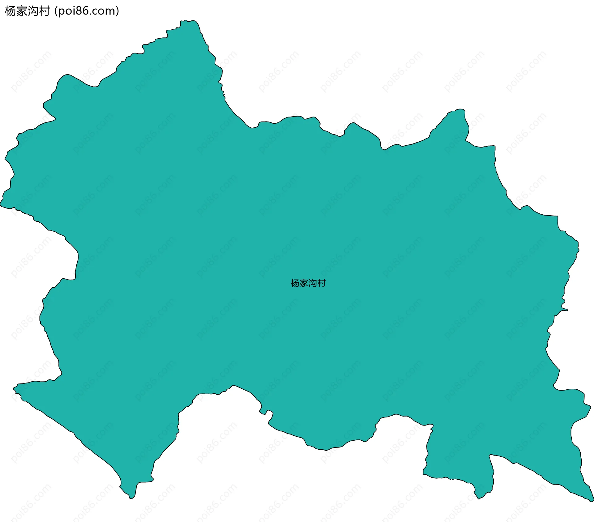 杨家沟村边界地图