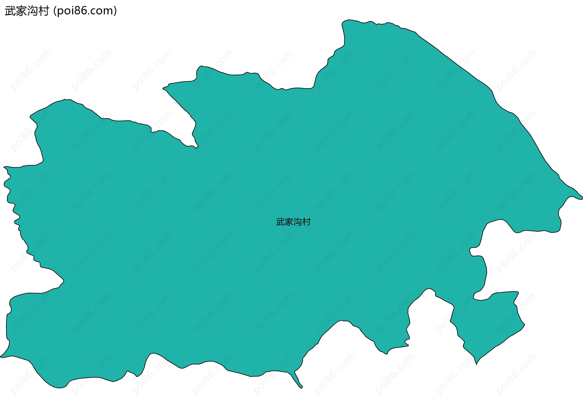 武家沟村边界地图