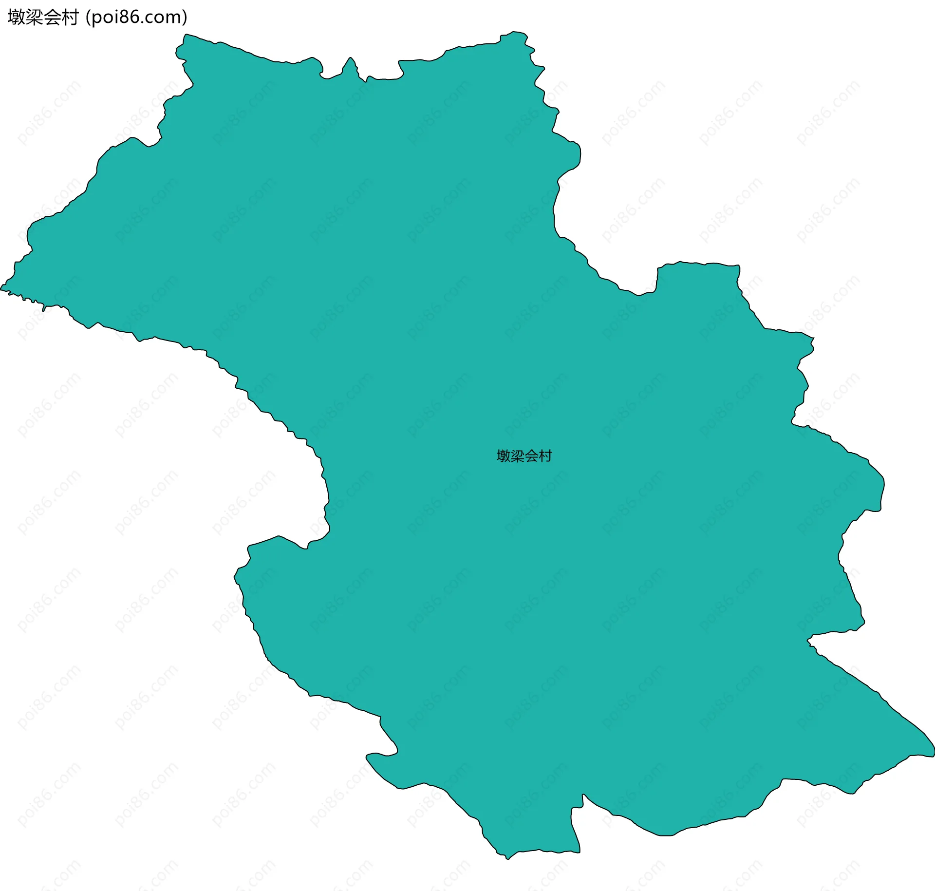 墩梁会村边界地图