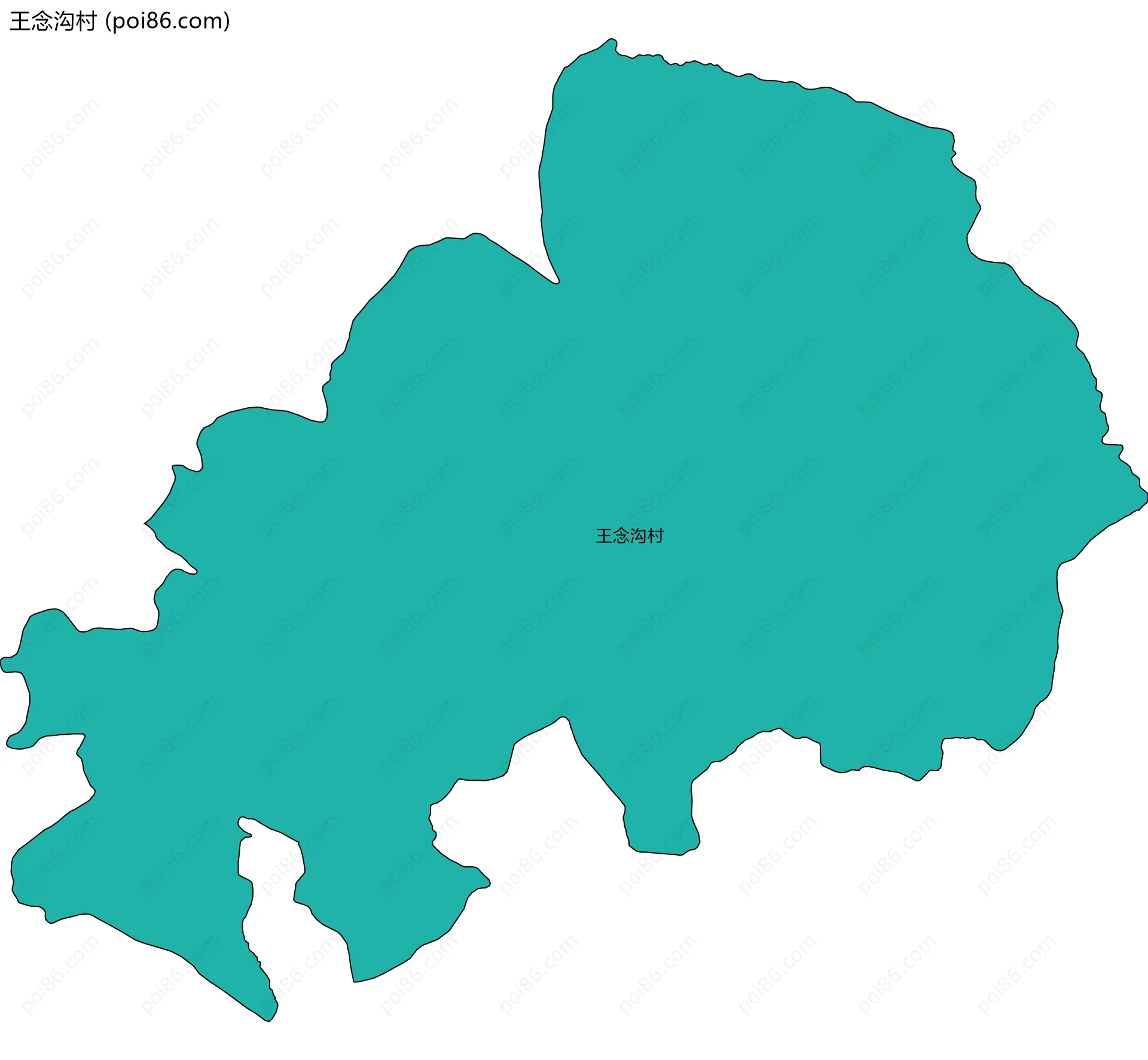 王念沟村边界地图