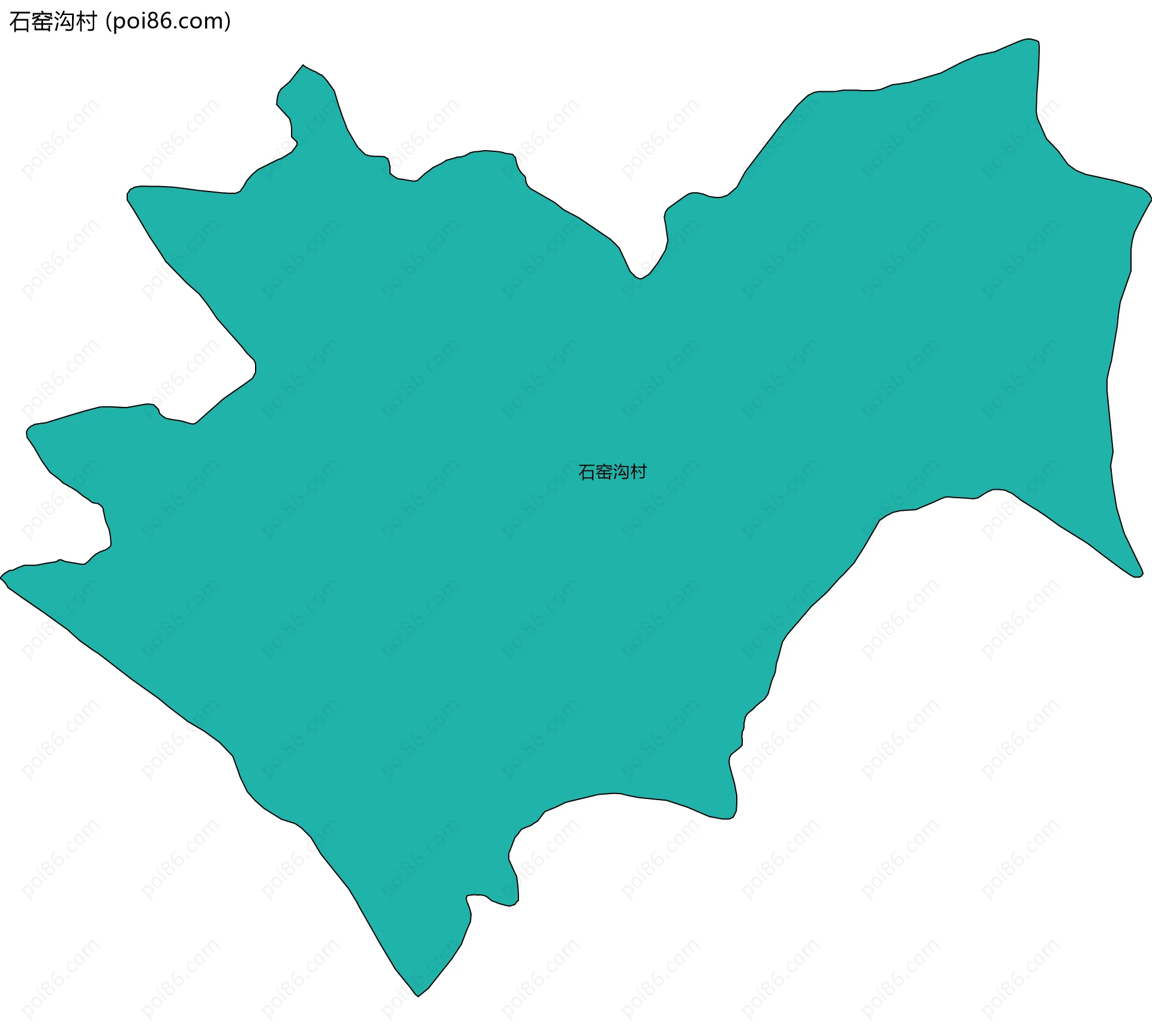 石窑沟村边界地图