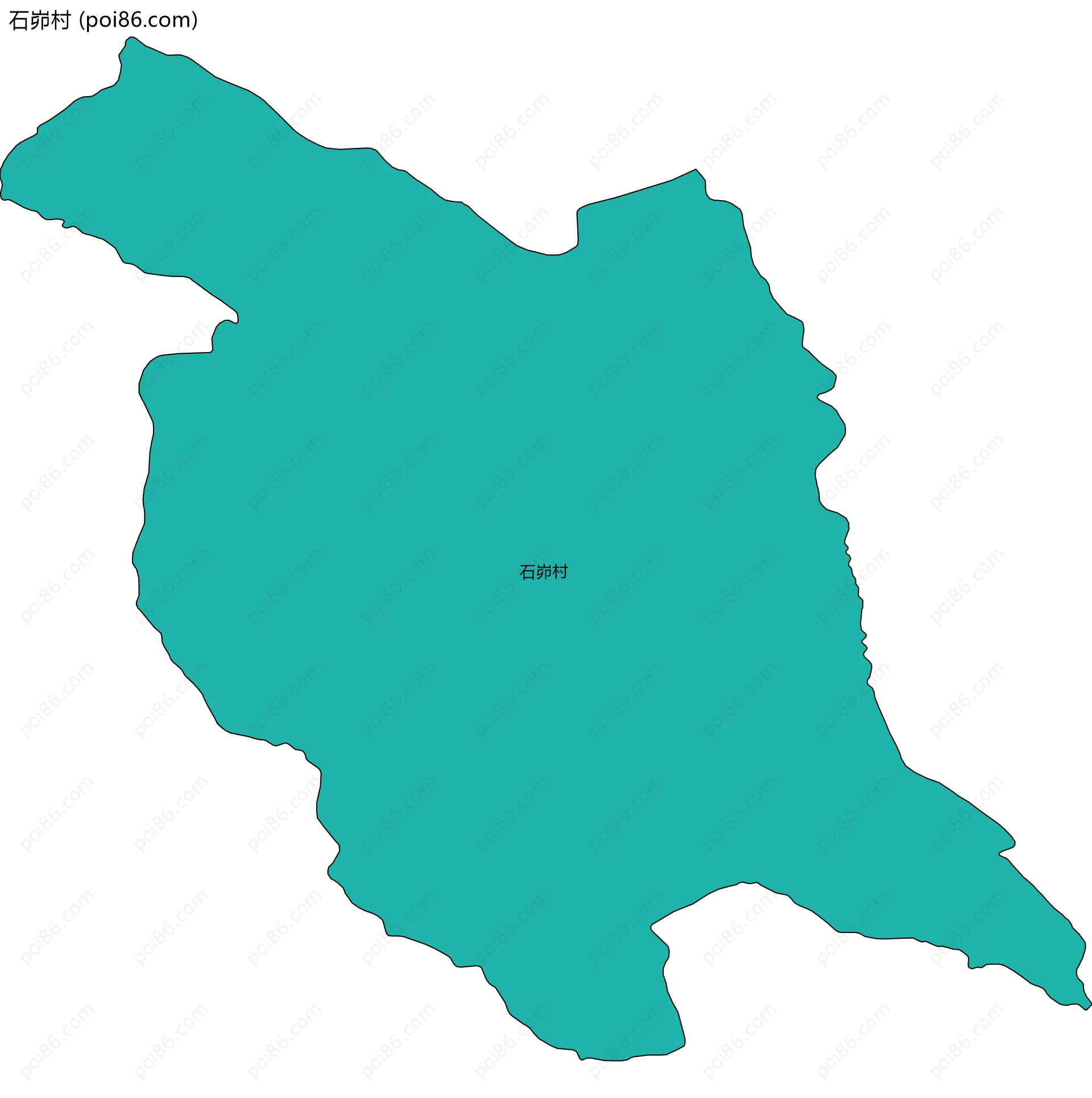 石峁村边界地图