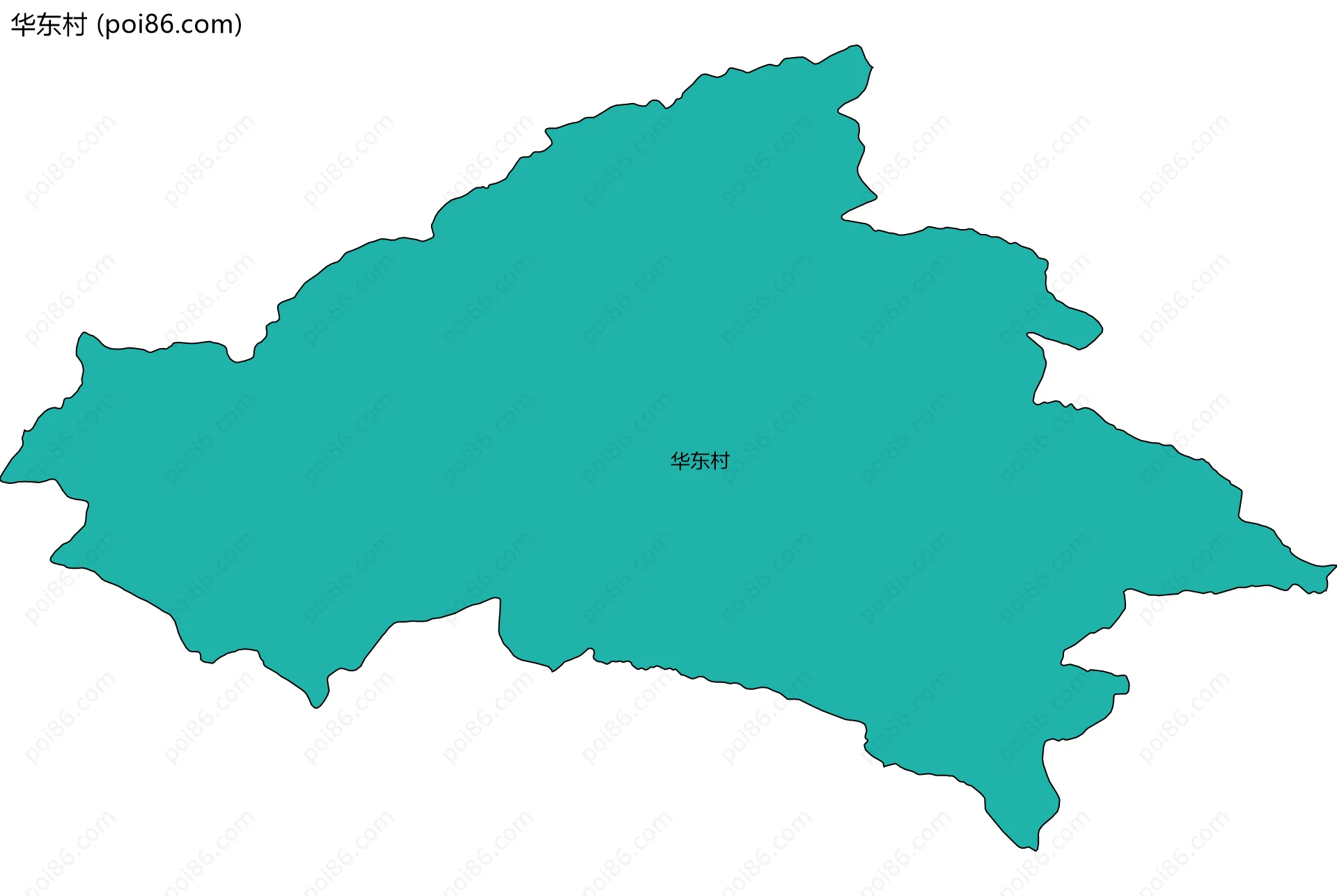 华东村边界地图