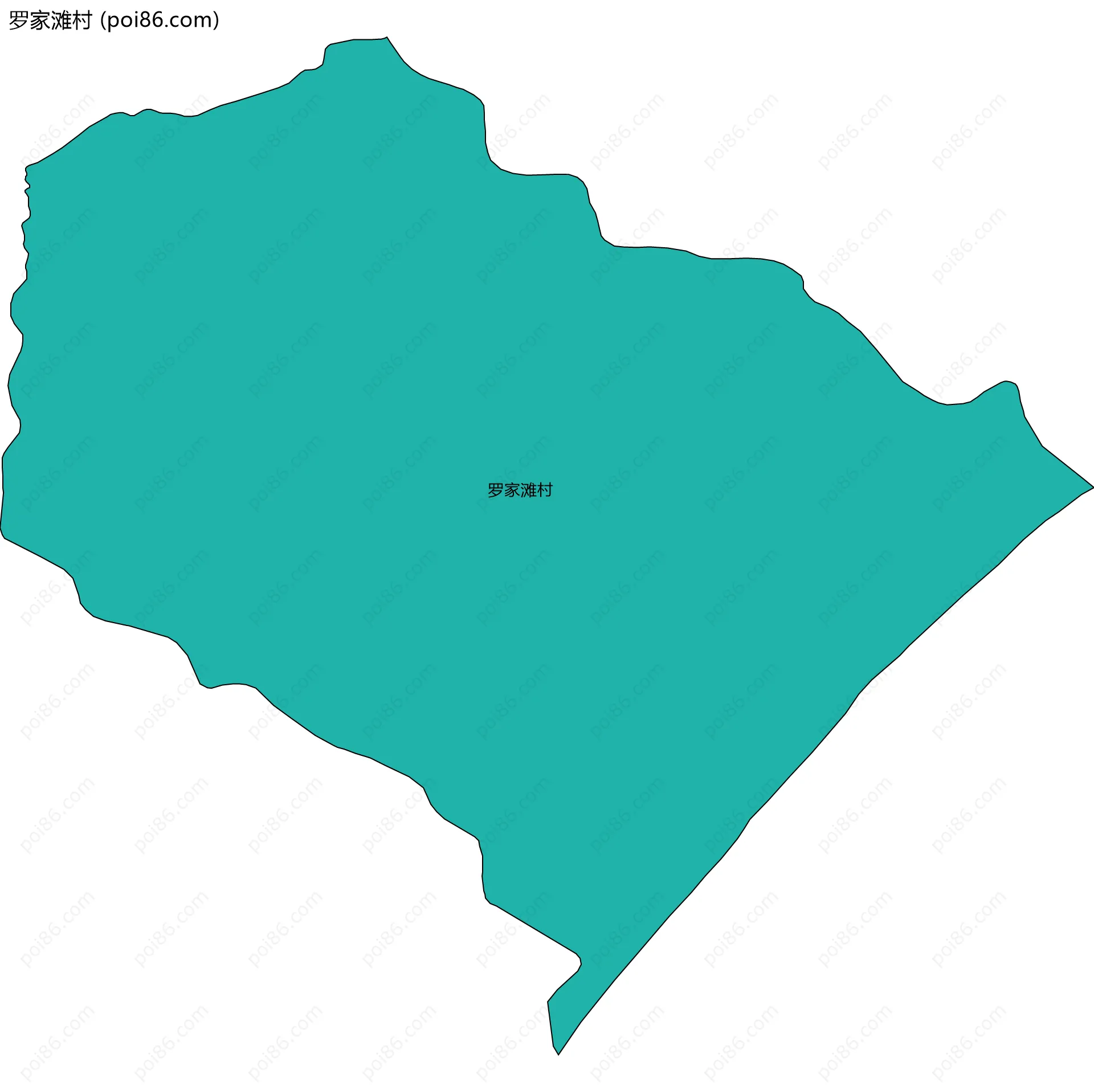 罗家滩村边界地图