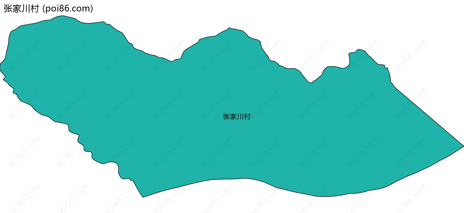 张家川村边界地图