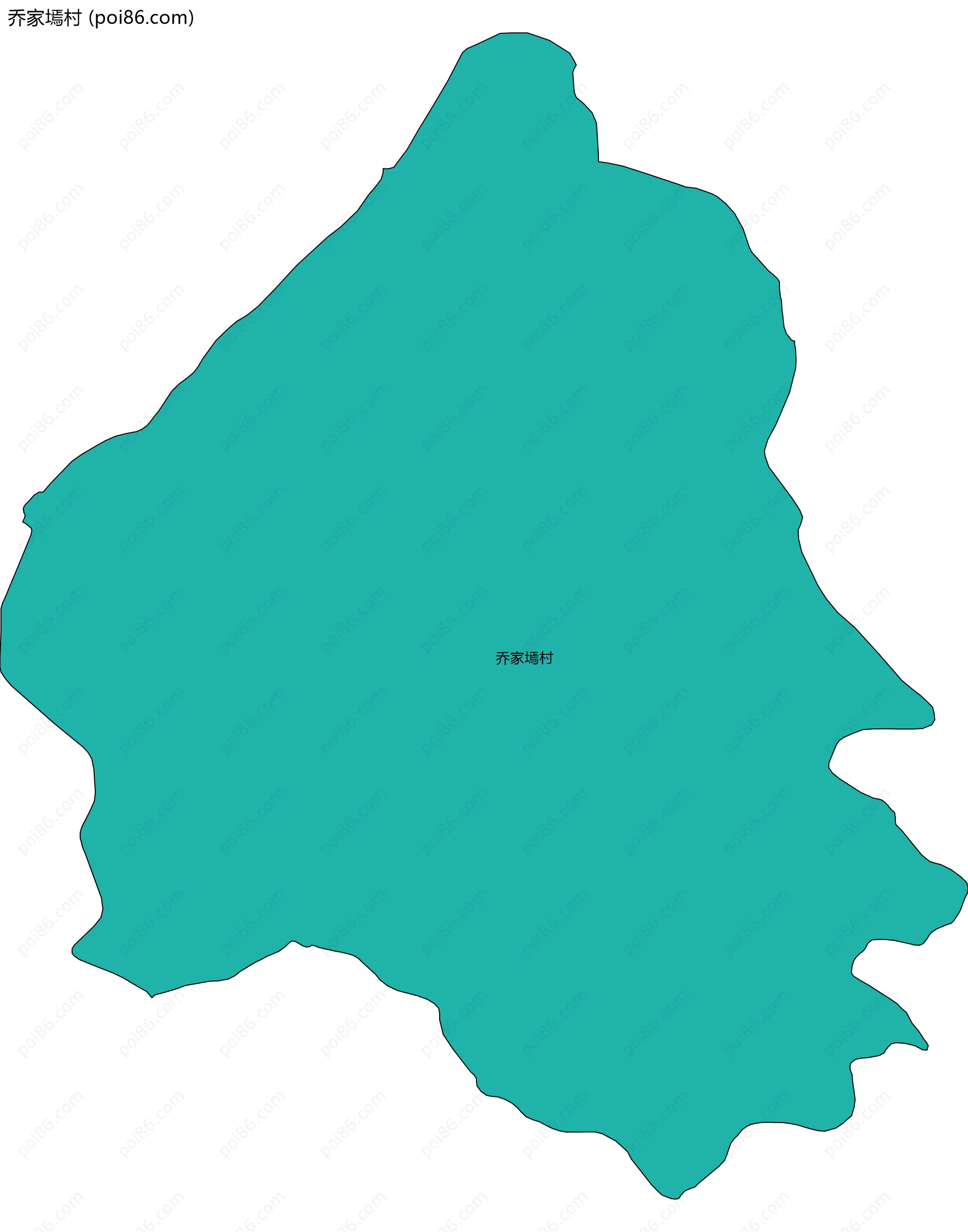 乔家墕村边界地图