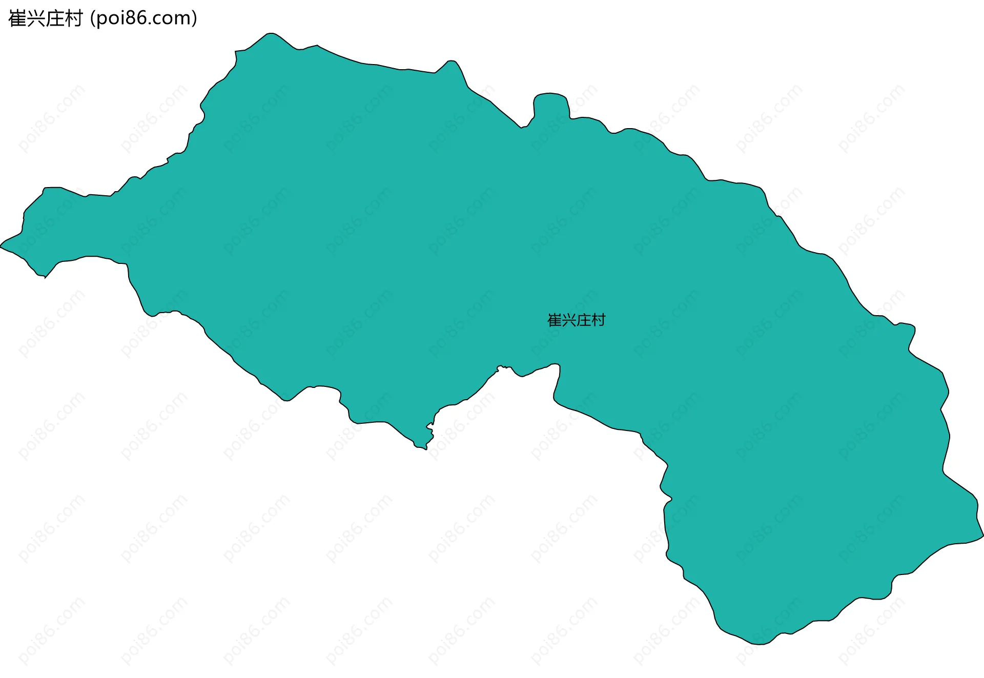 崔兴庄村边界地图