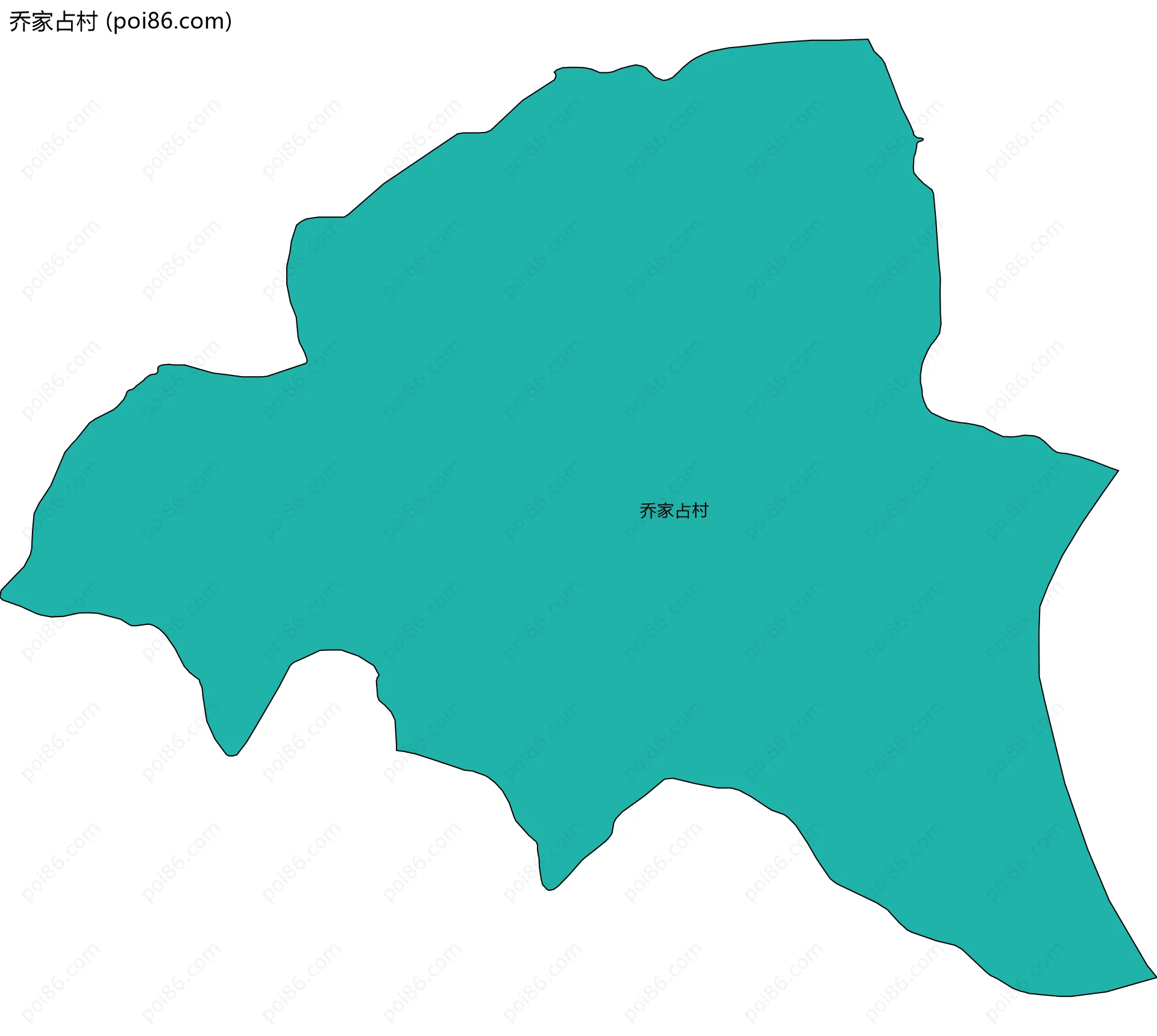 乔家占村边界地图