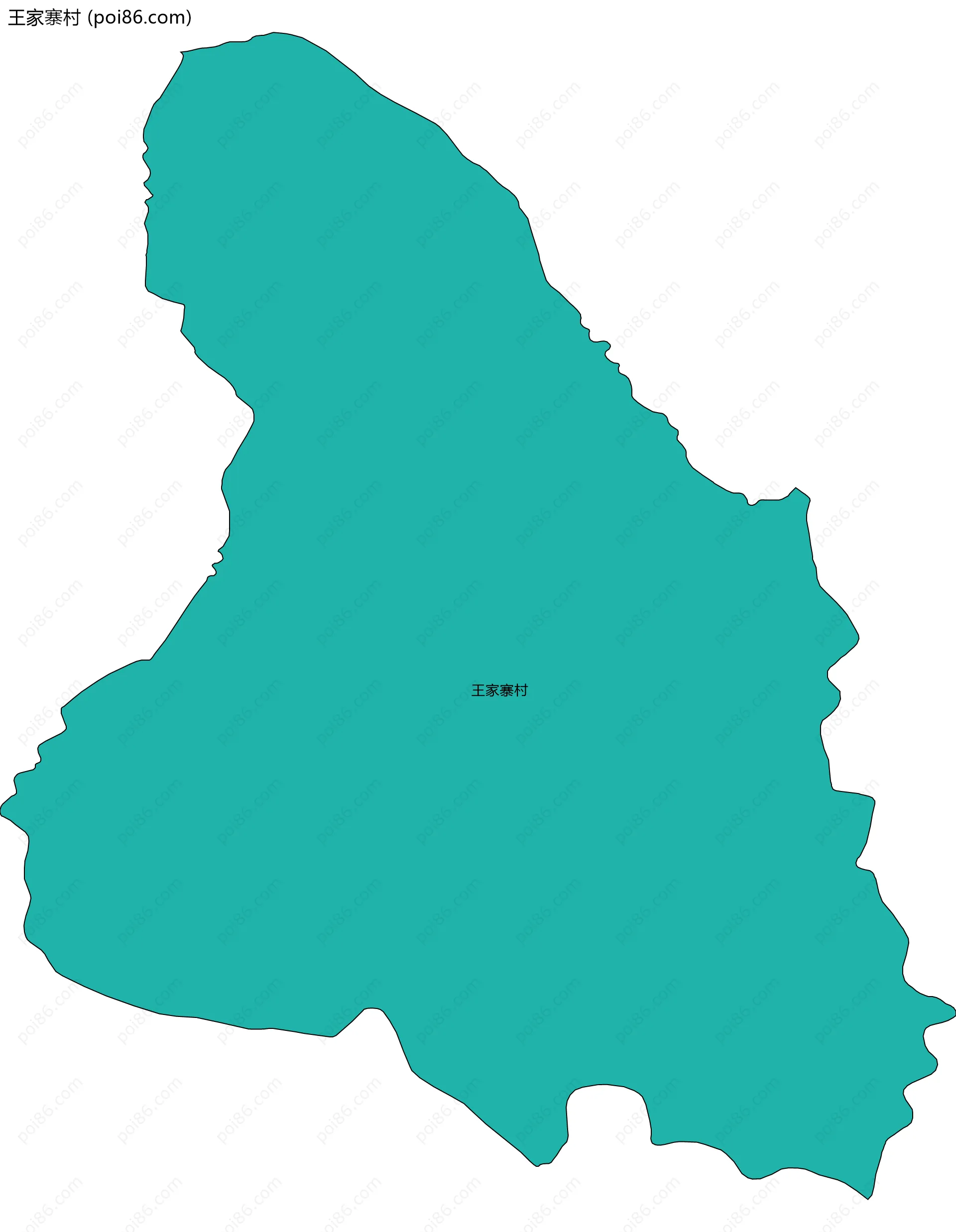 王家寨村边界地图