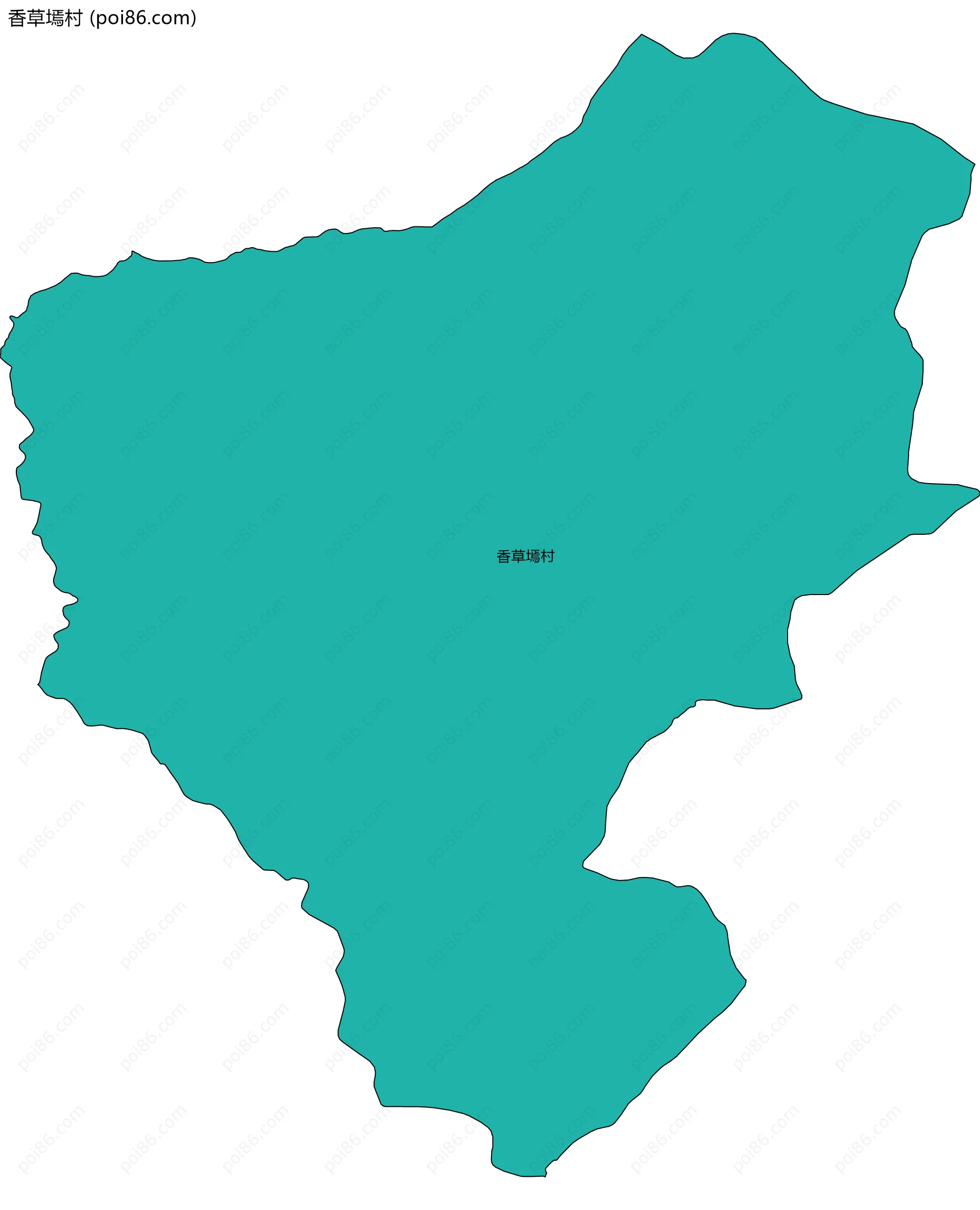 香草墕村边界地图