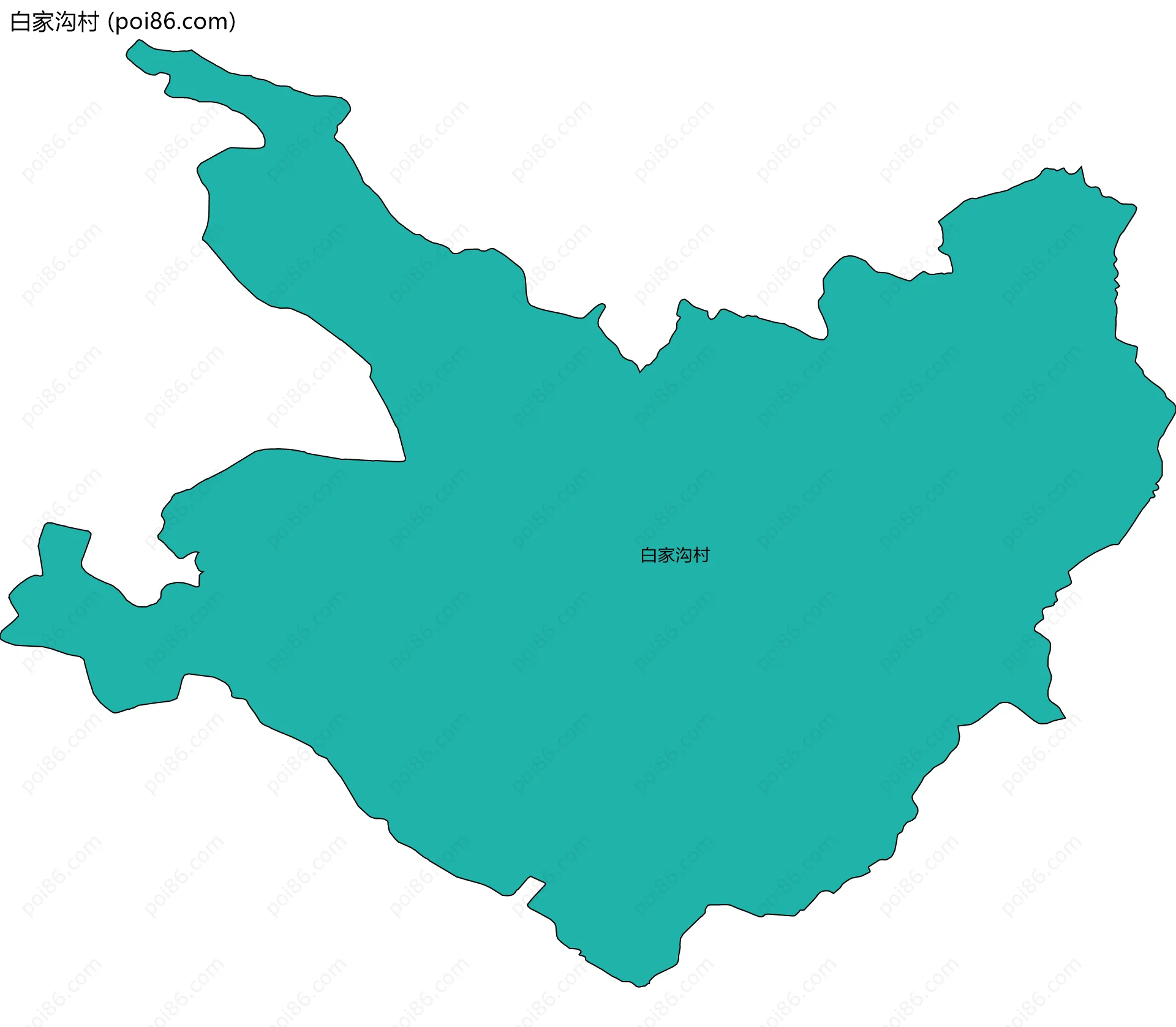 白家沟村边界地图