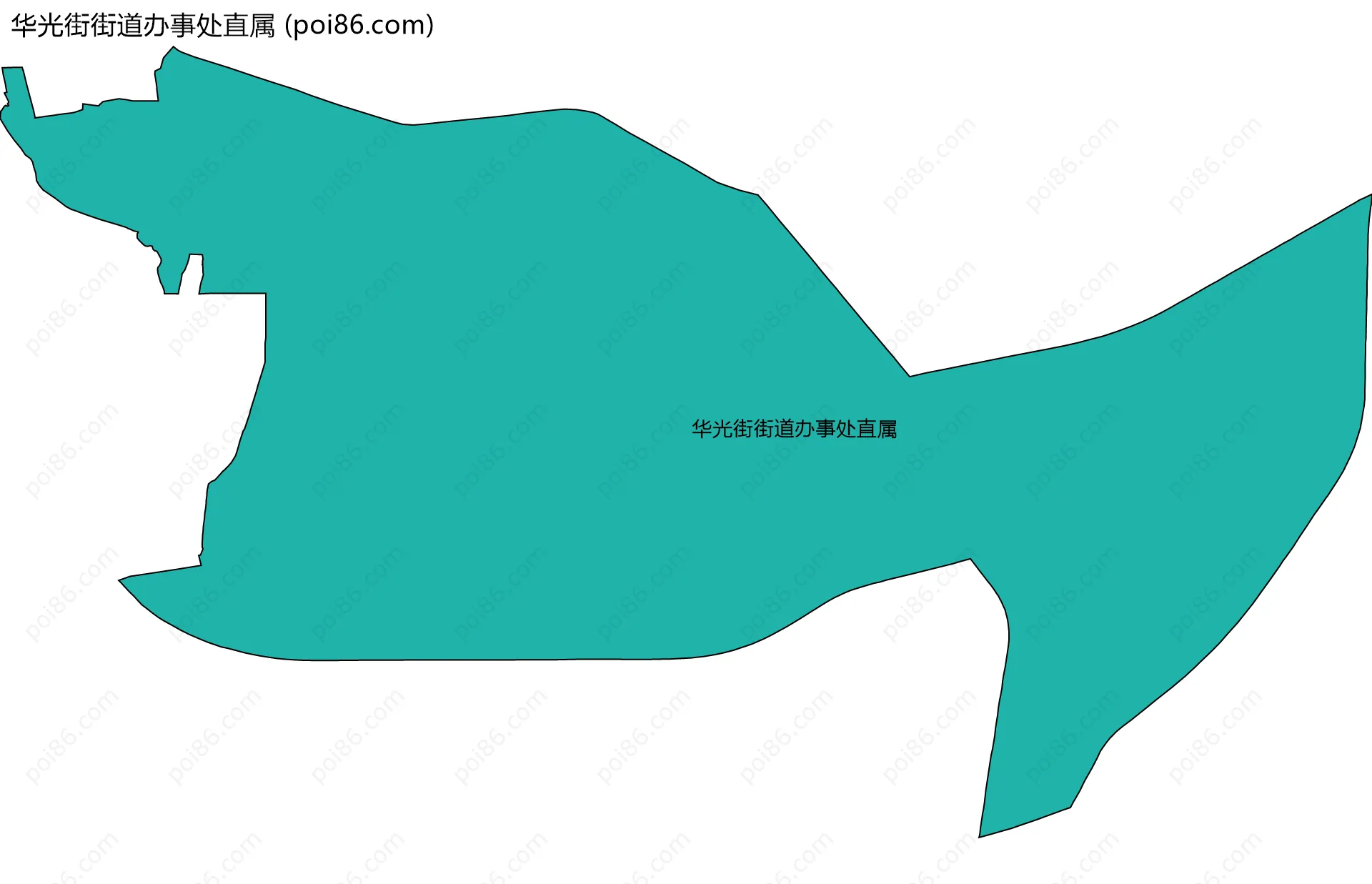 华光街街道办事处直属边界地图