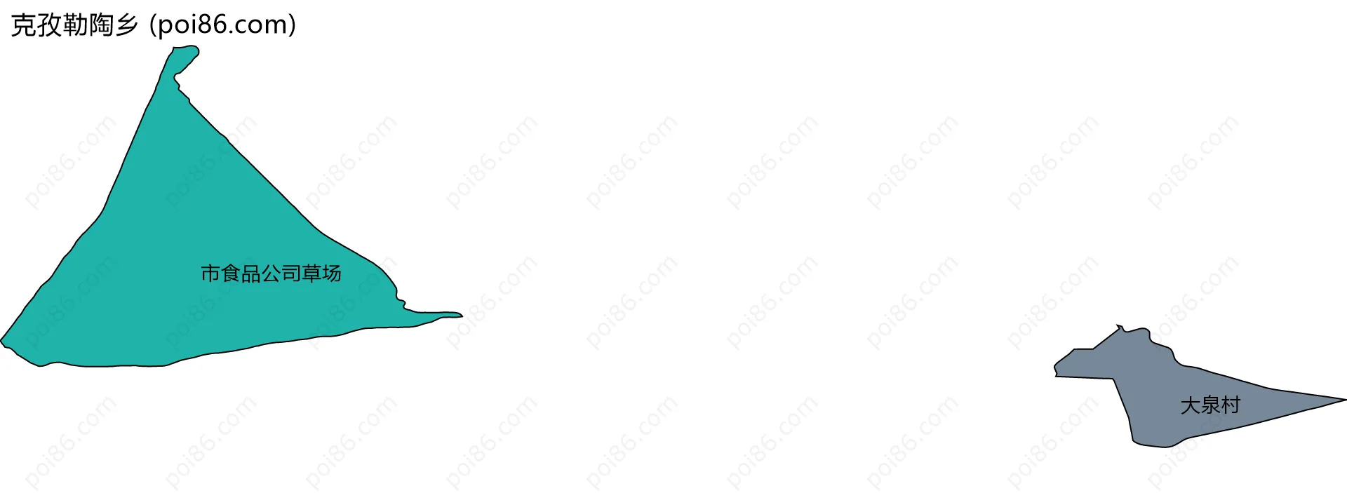 克孜勒陶乡边界地图(五级行政区划)
