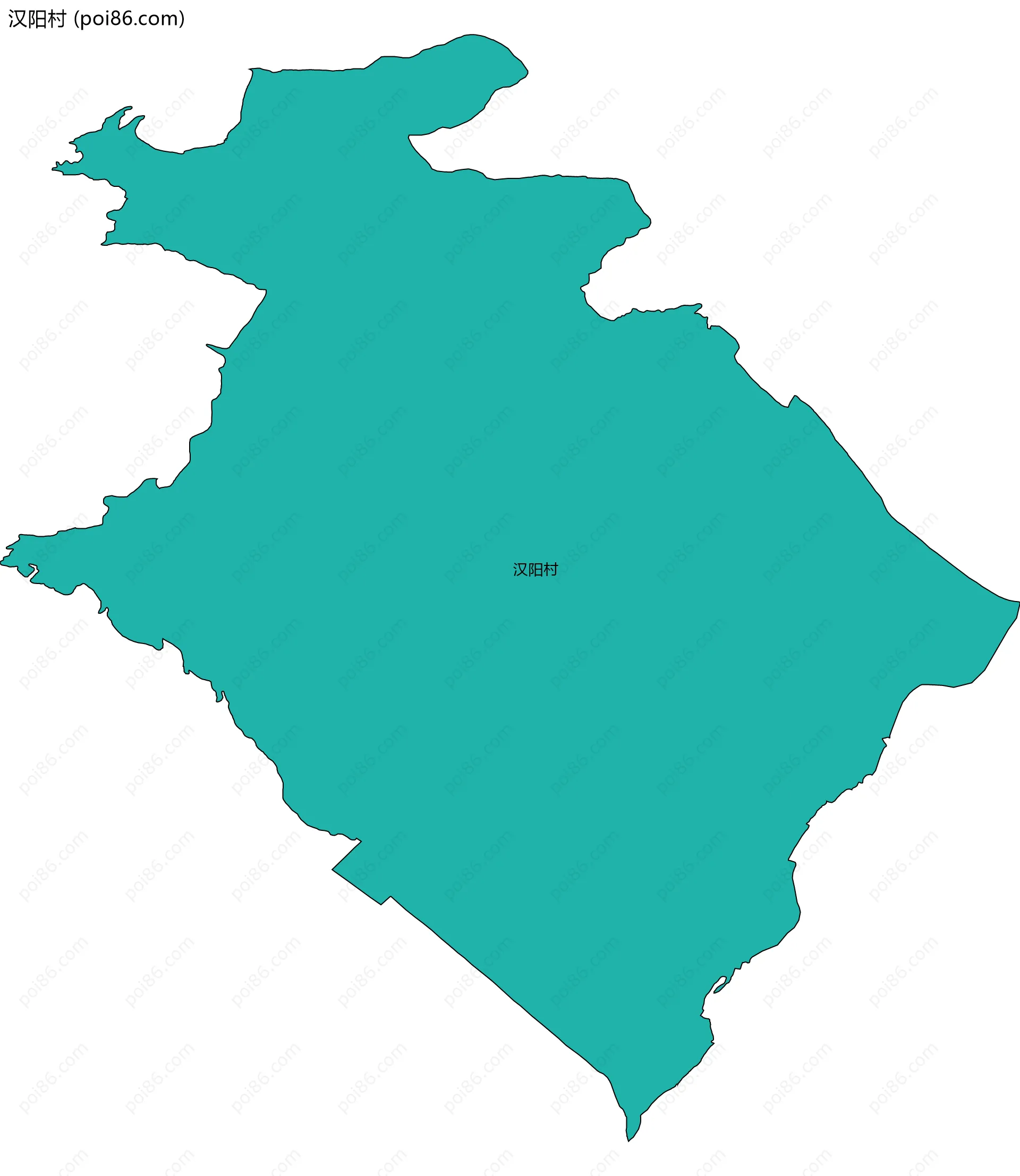 汉阳村边界地图