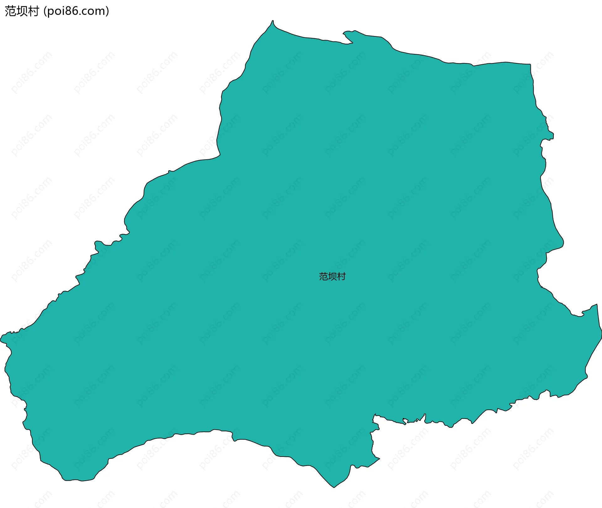 范坝村边界地图