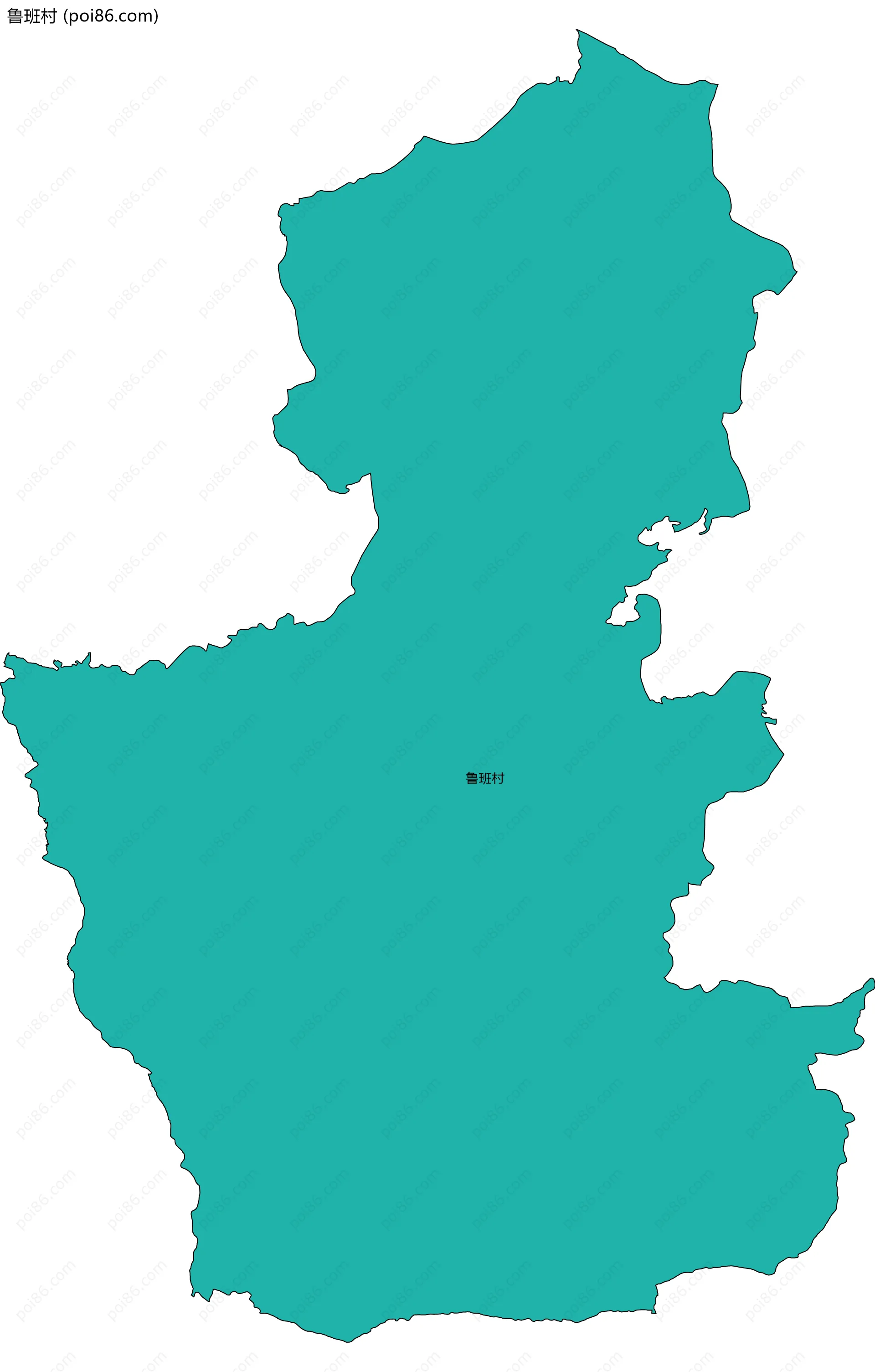 鲁班村边界地图