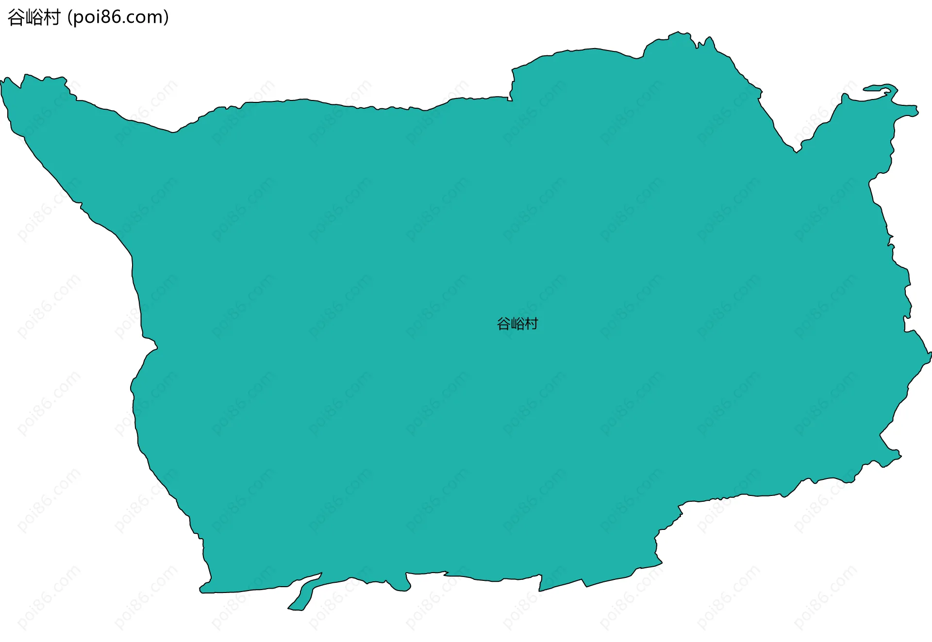 谷峪村边界地图