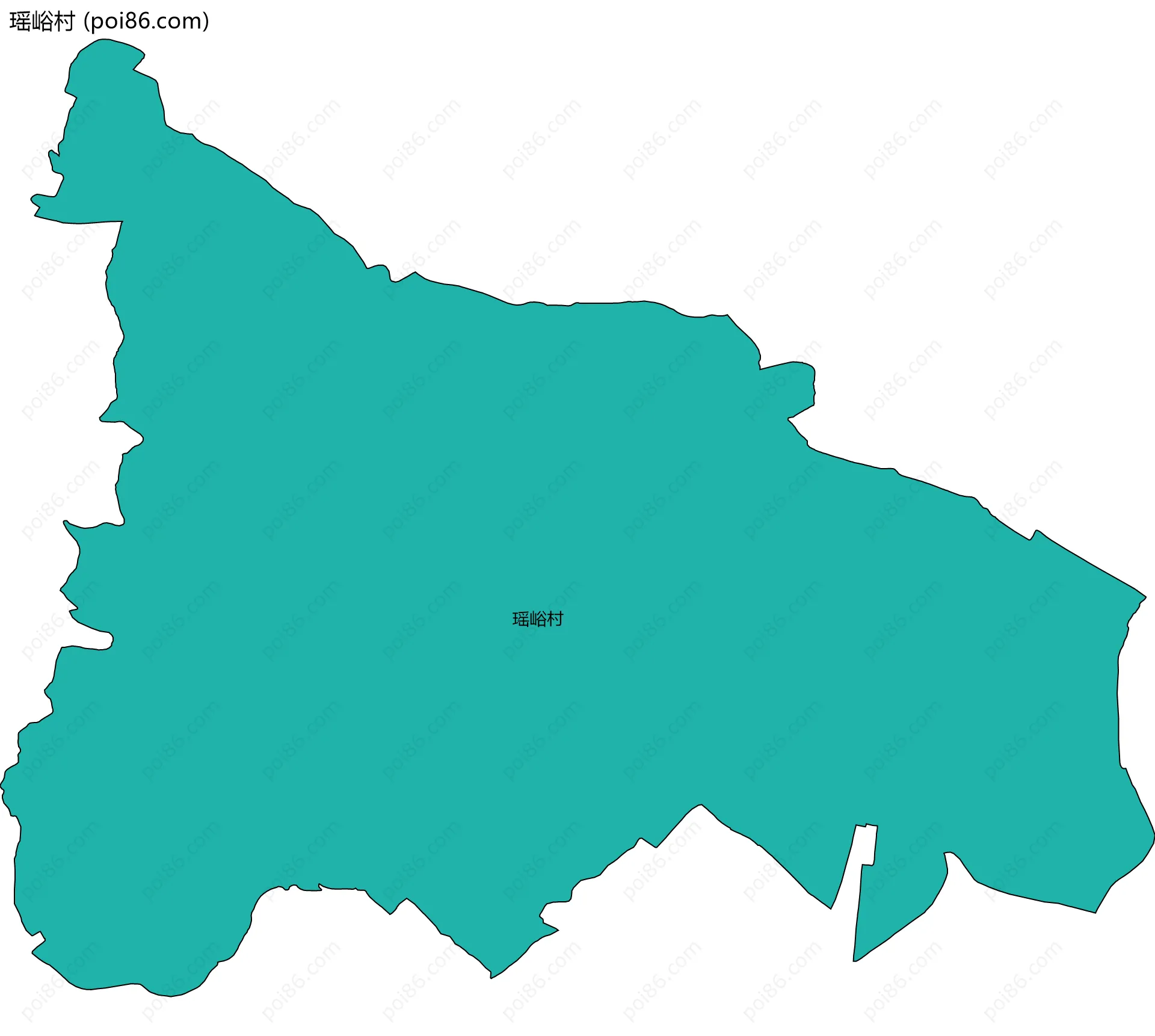 瑶峪村边界地图