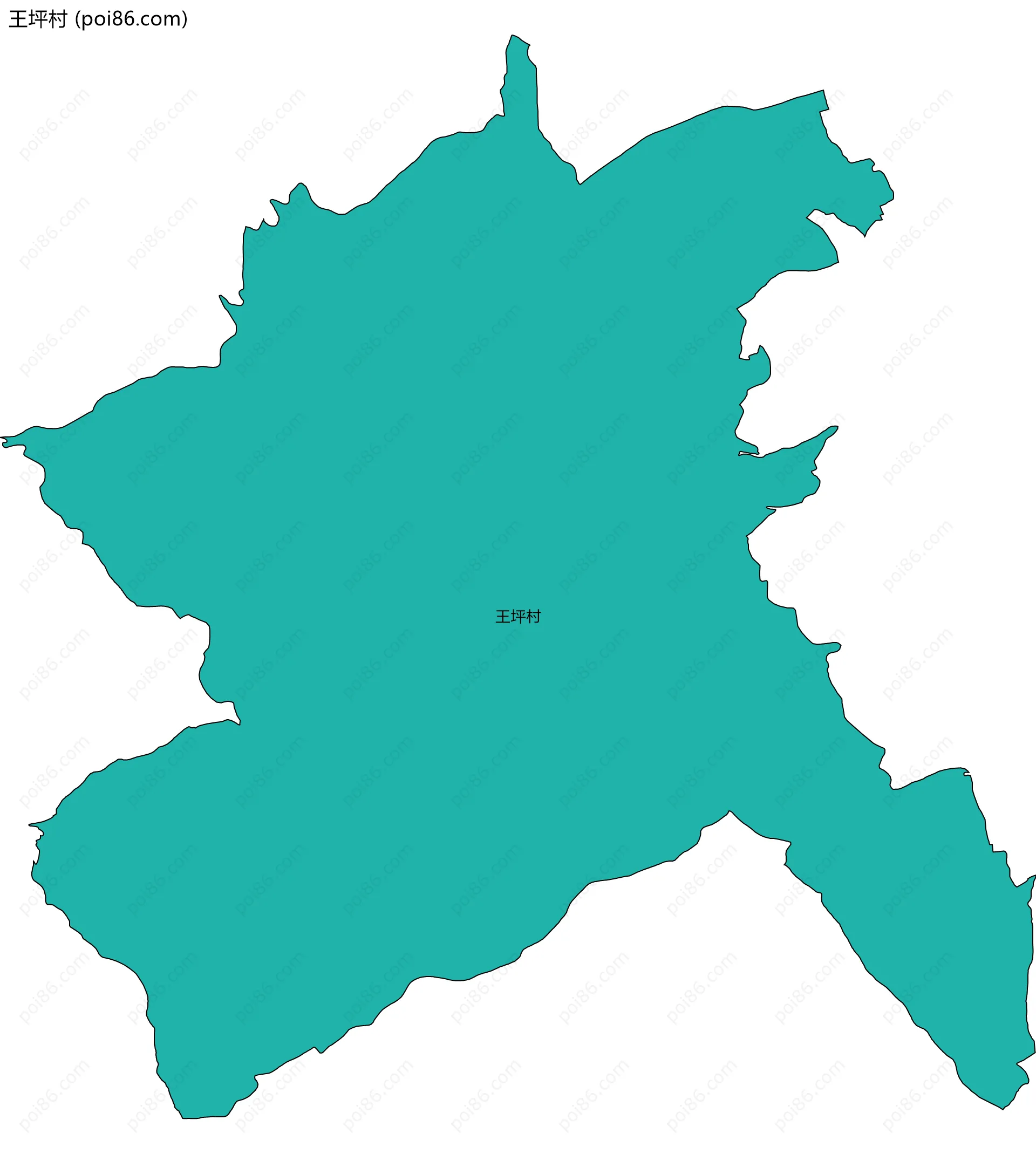 王坪村边界地图
