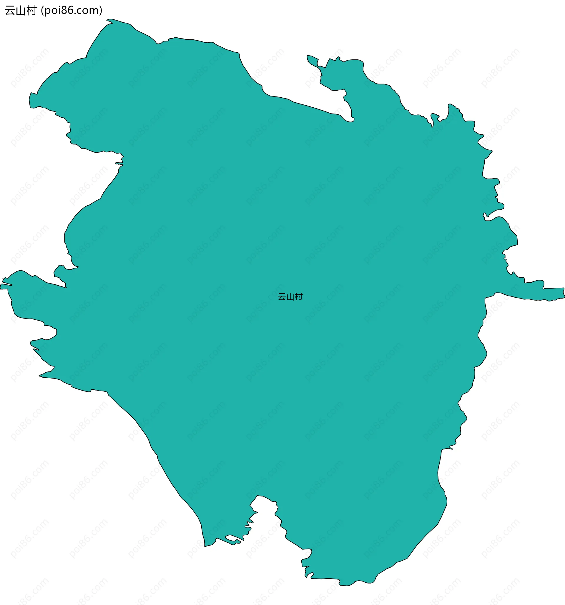 云山村边界地图