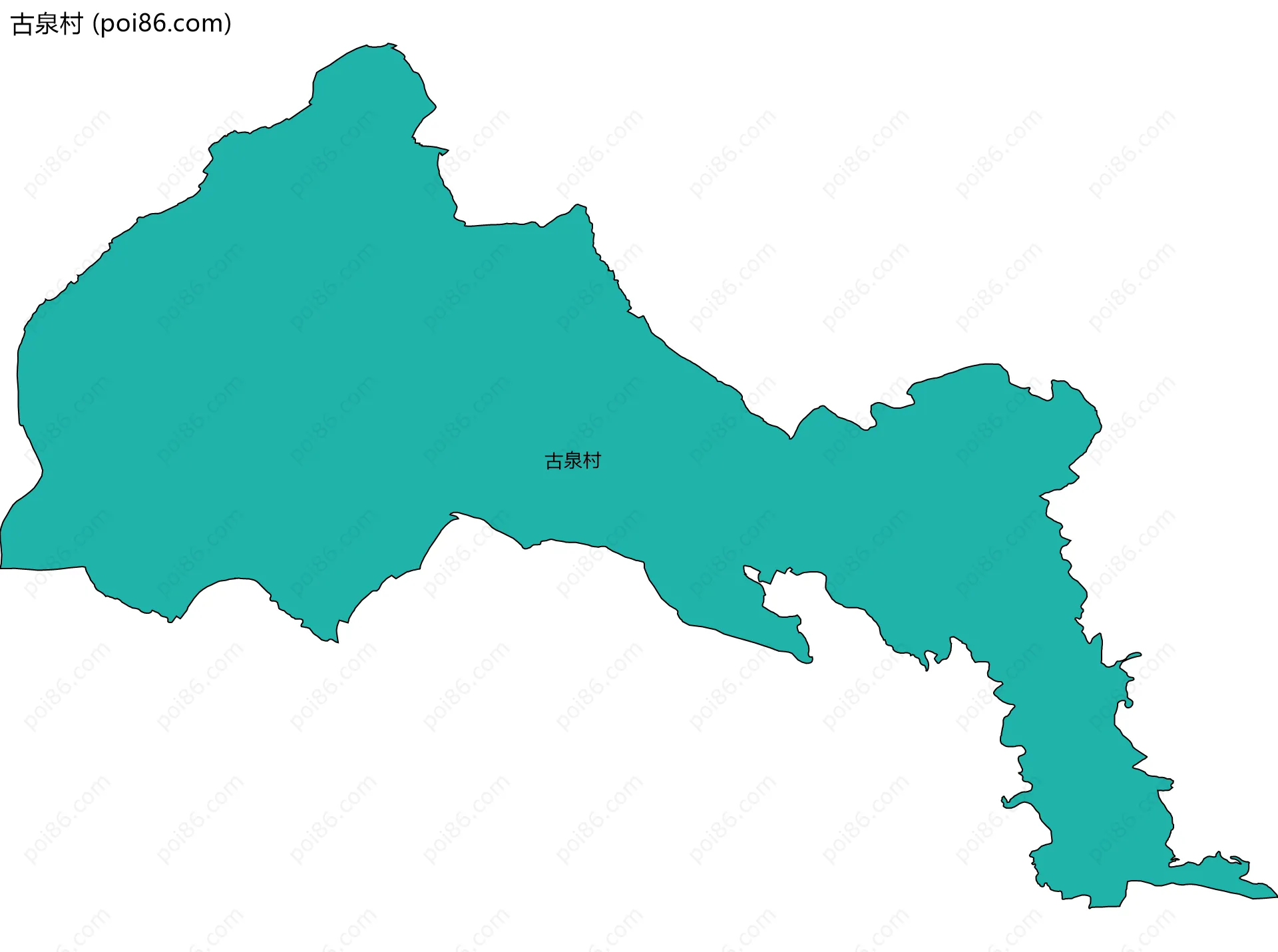 古泉村边界地图