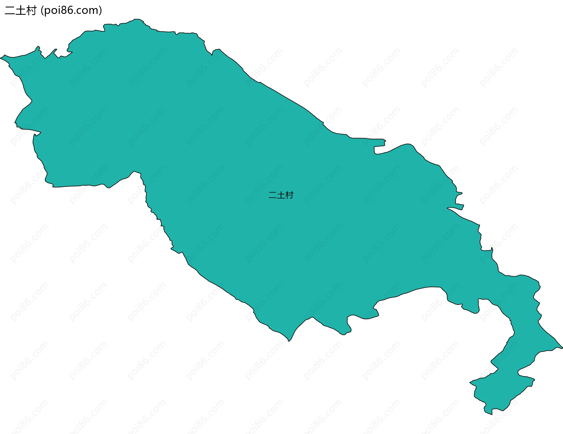 二土村边界地图