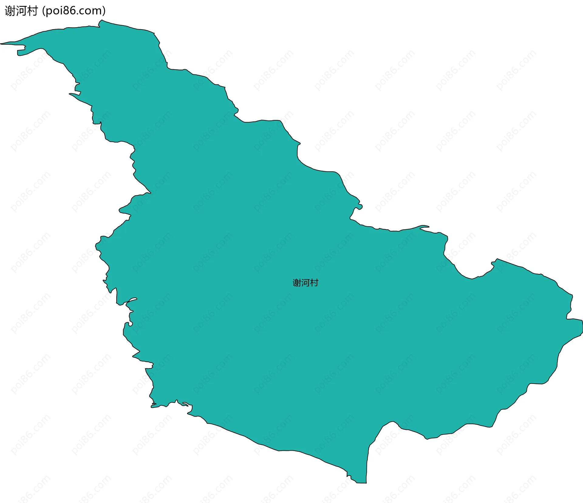 谢河村边界地图