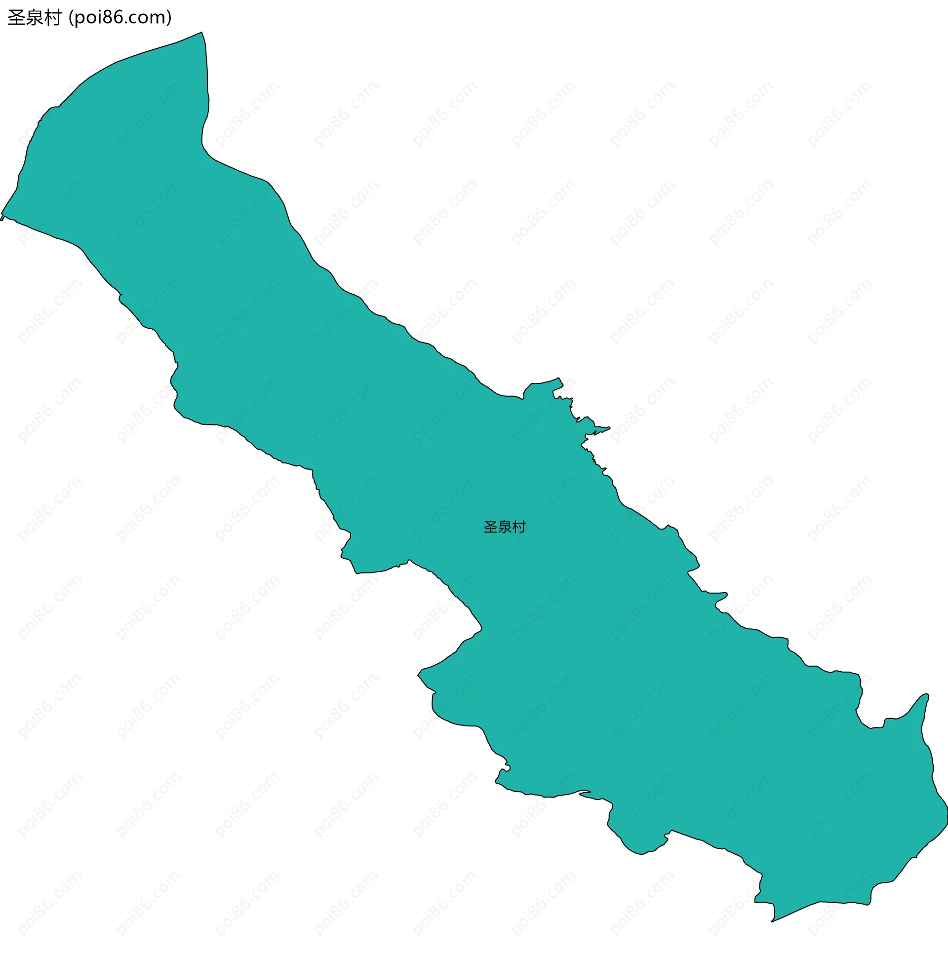 圣泉村边界地图