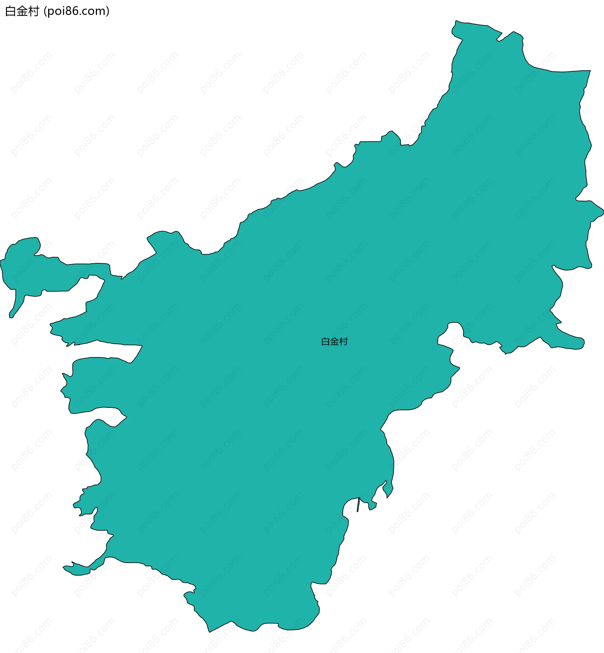 白金村边界地图