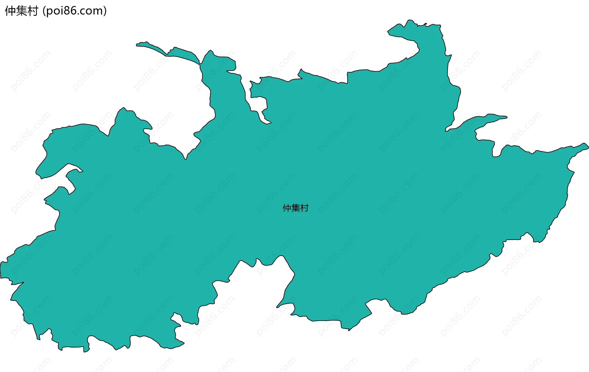 仲集村边界地图