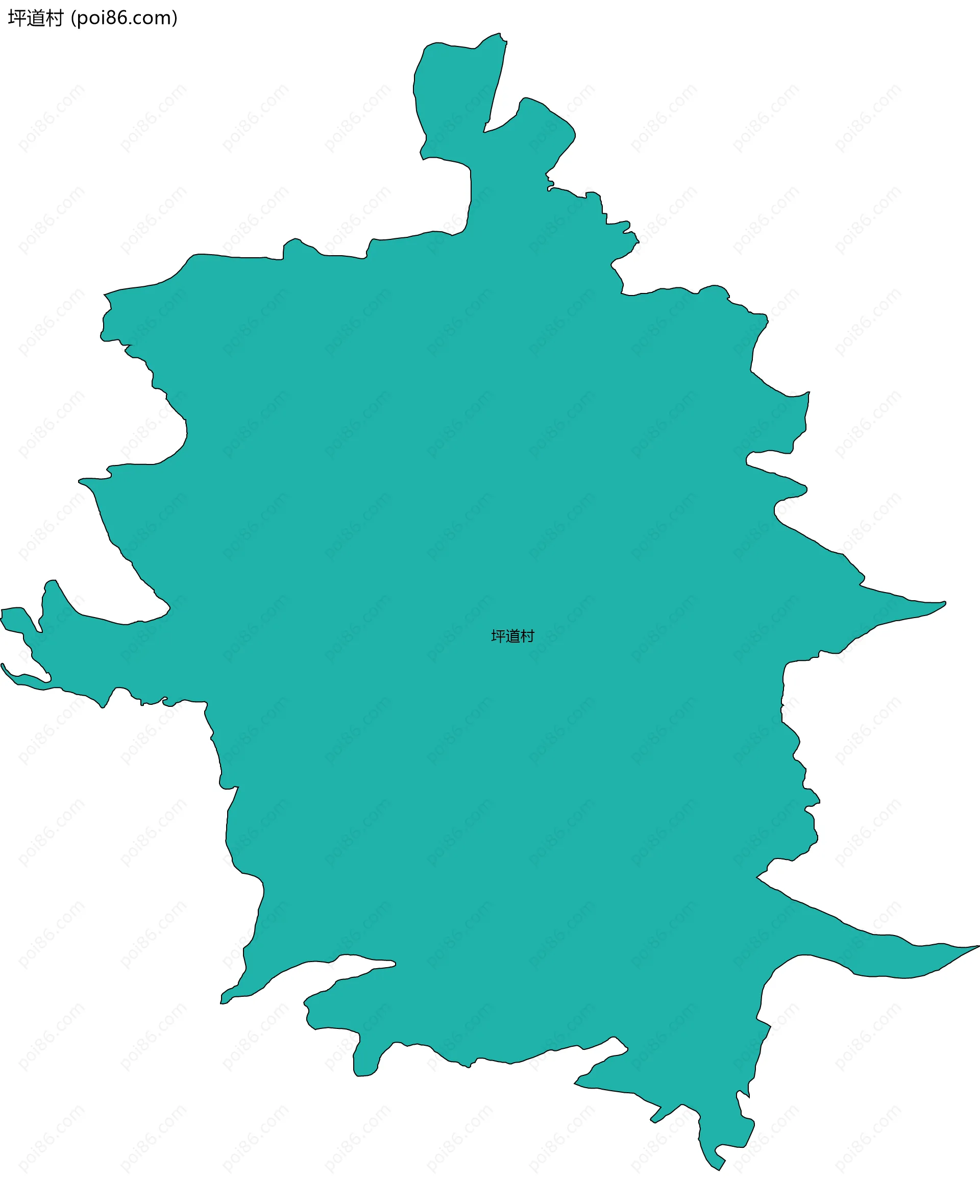 坪道村边界地图