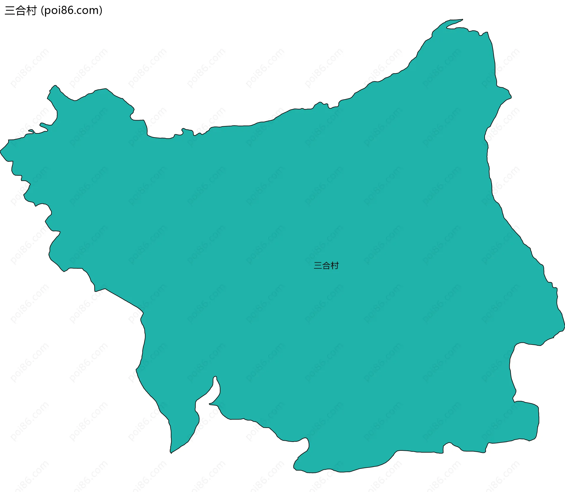 三合村边界地图