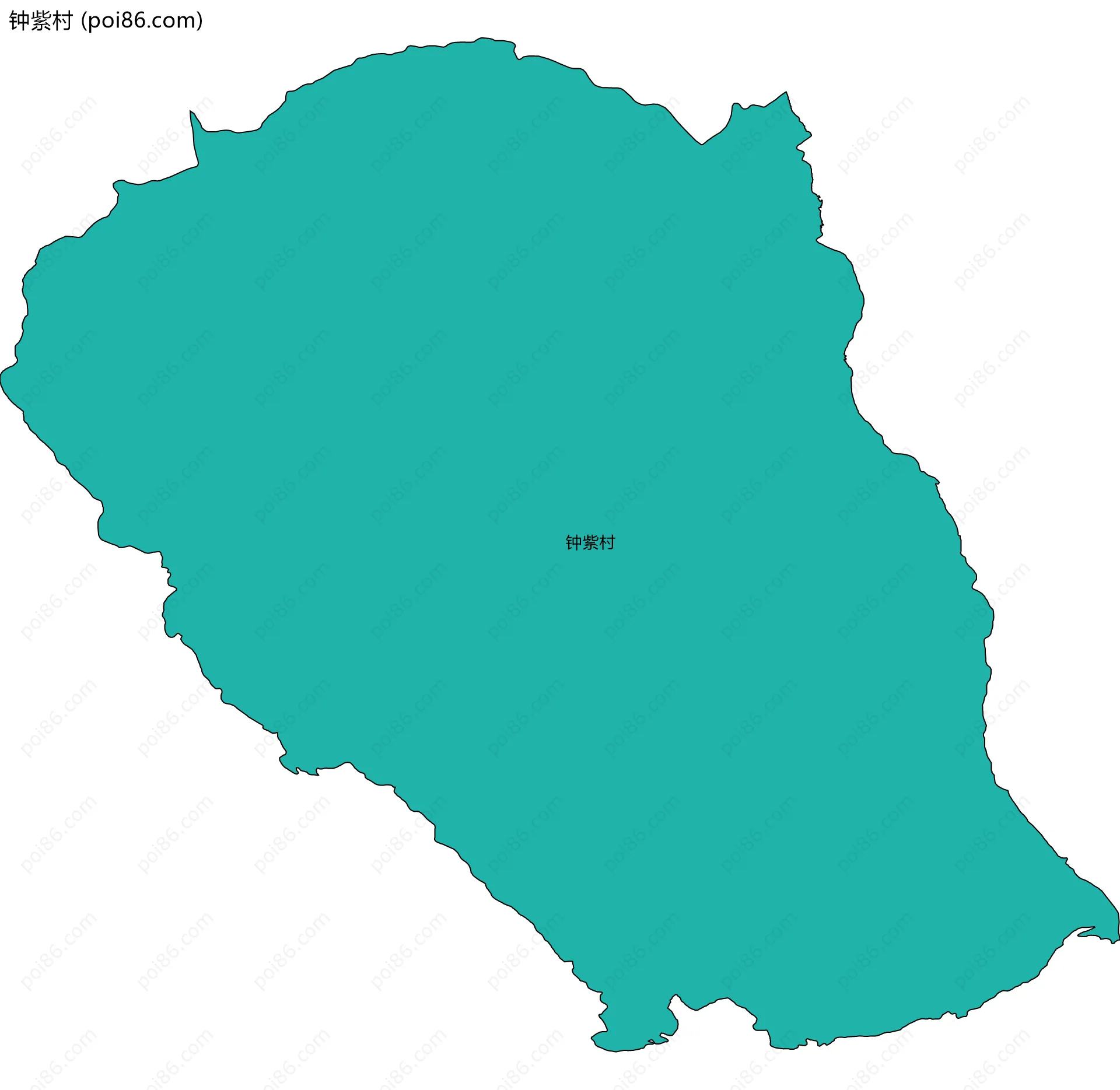 钟紫村边界地图