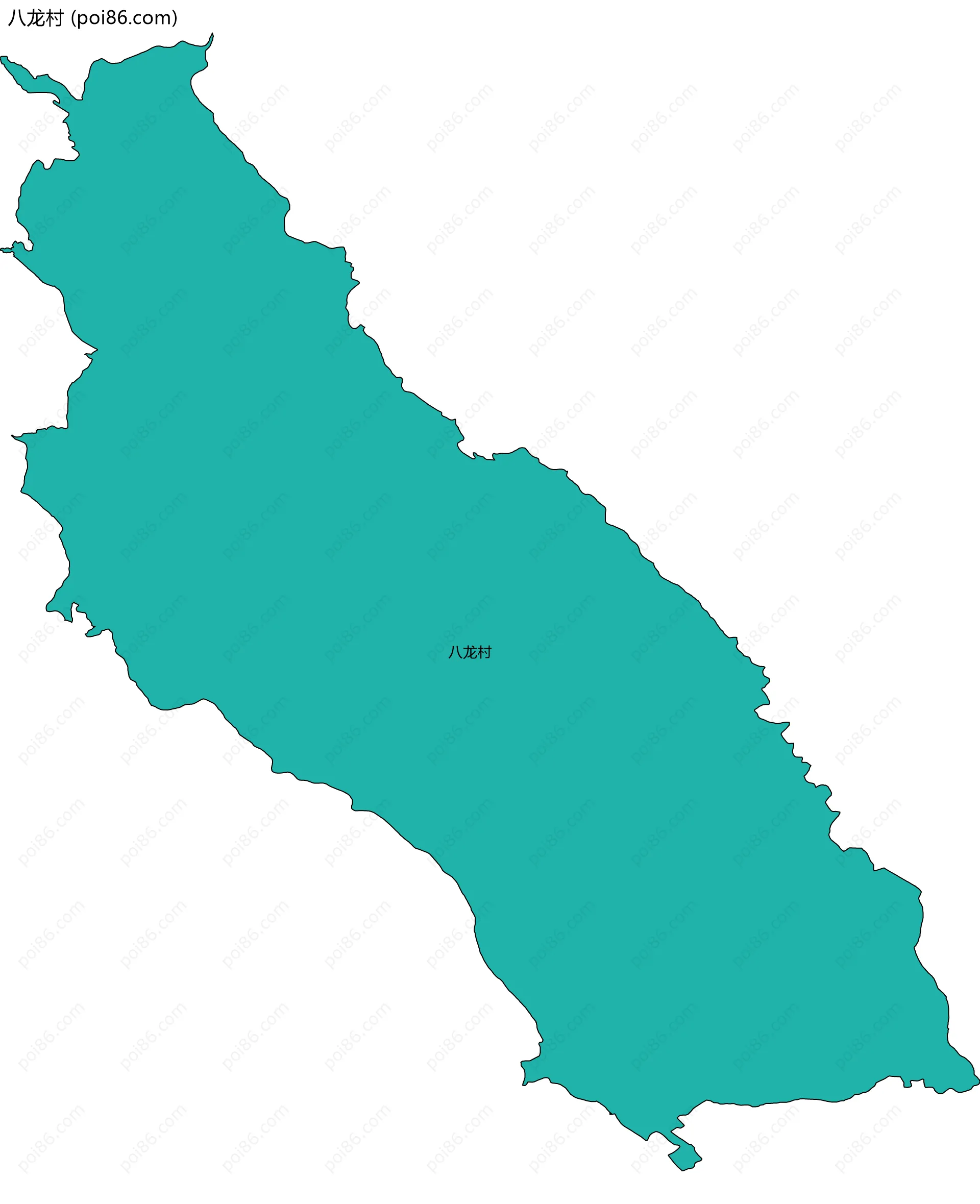 八龙村边界地图