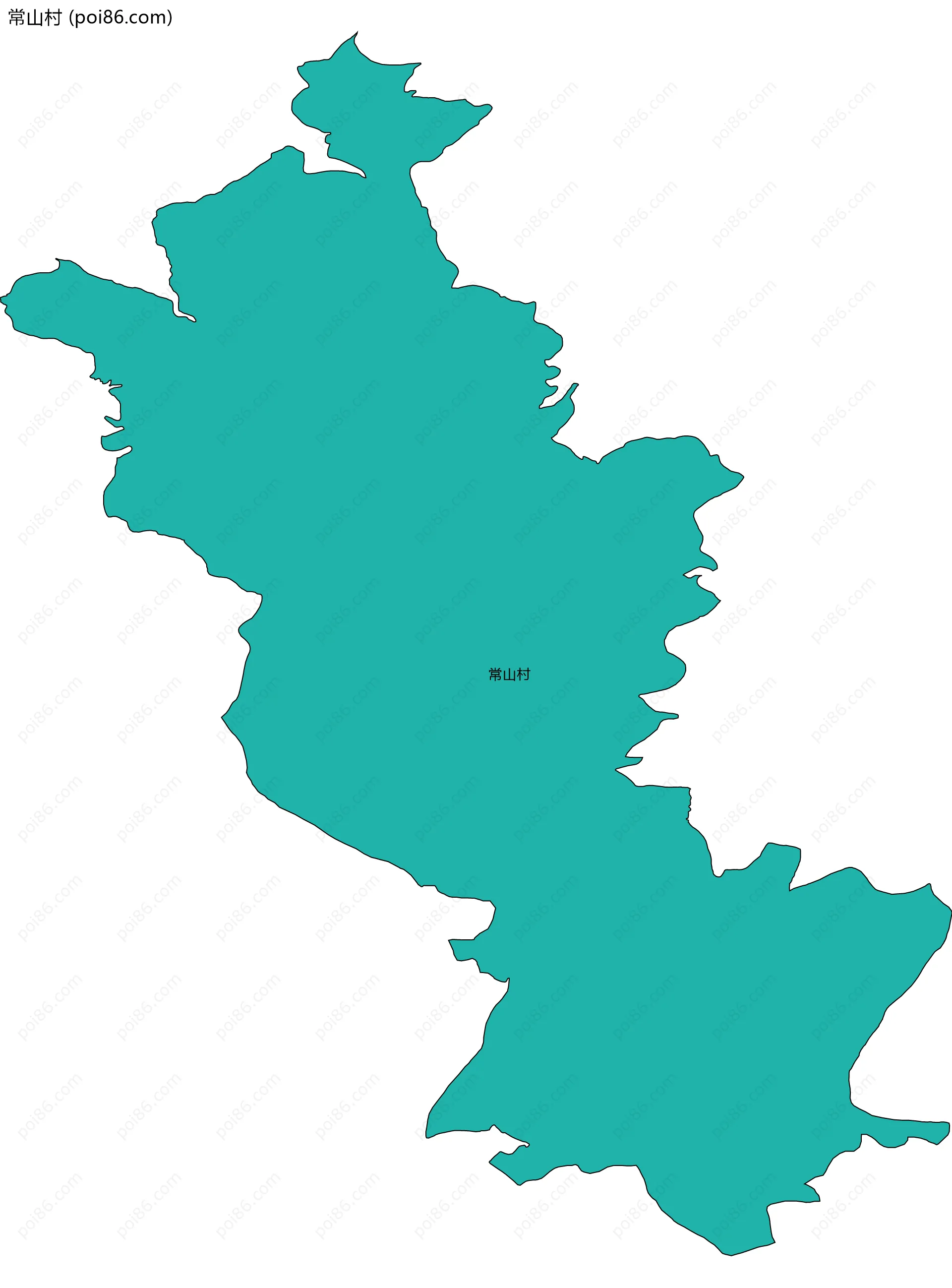 常山村边界地图