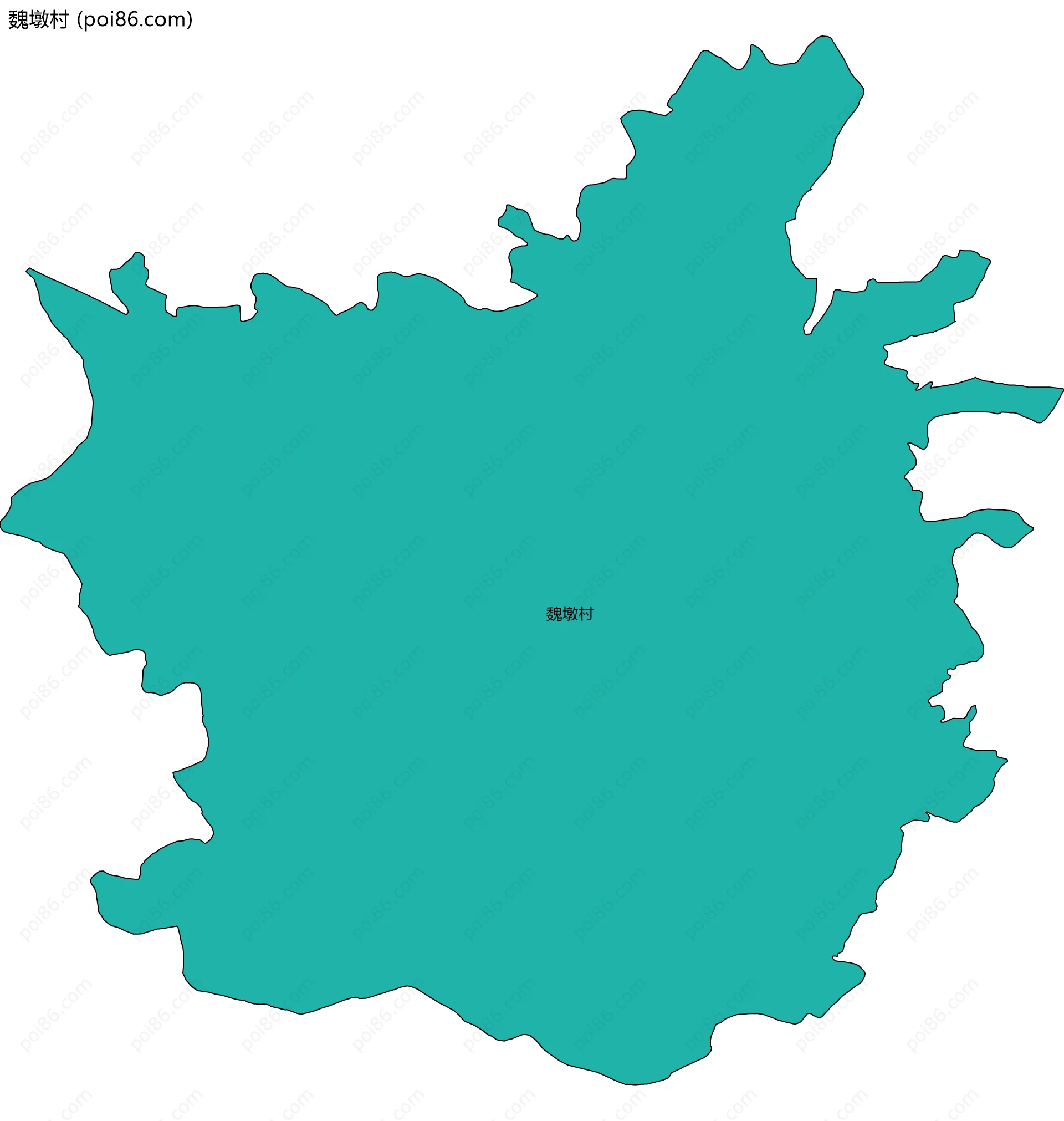 魏墩村边界地图