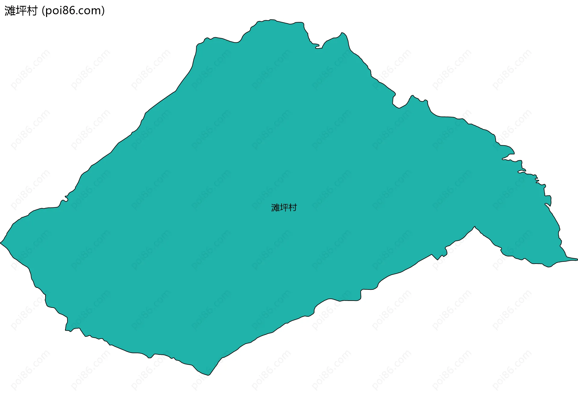 滩坪村边界地图