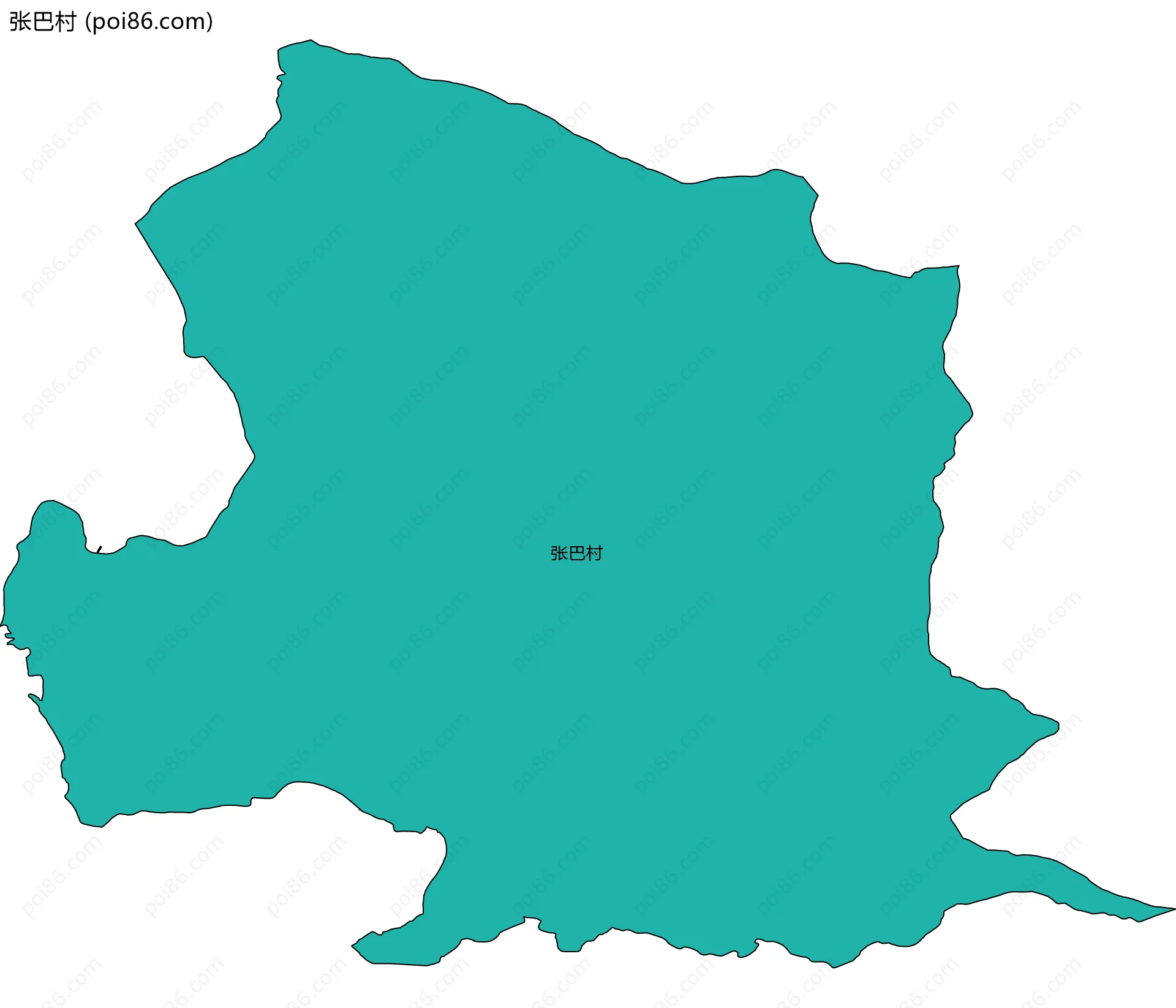 张巴村边界地图