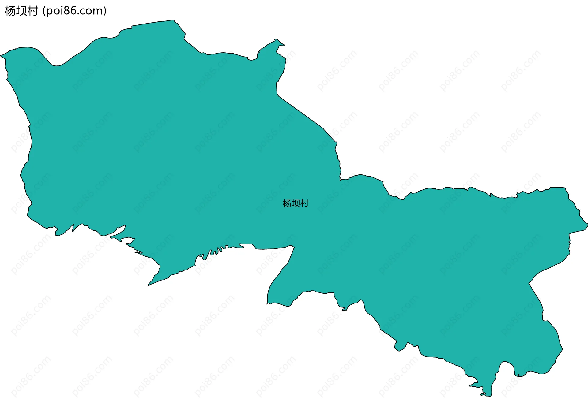 杨坝村边界地图