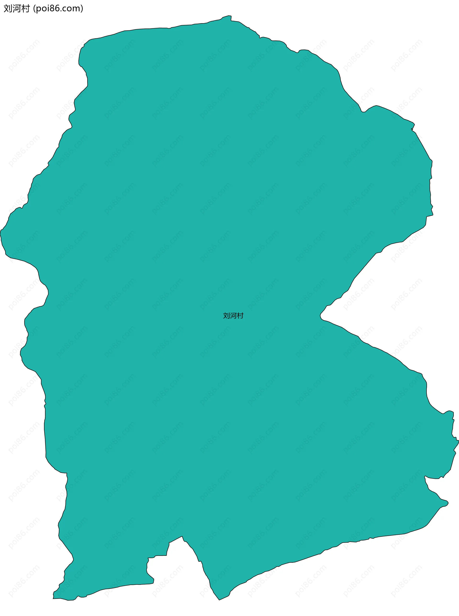 刘河村边界地图