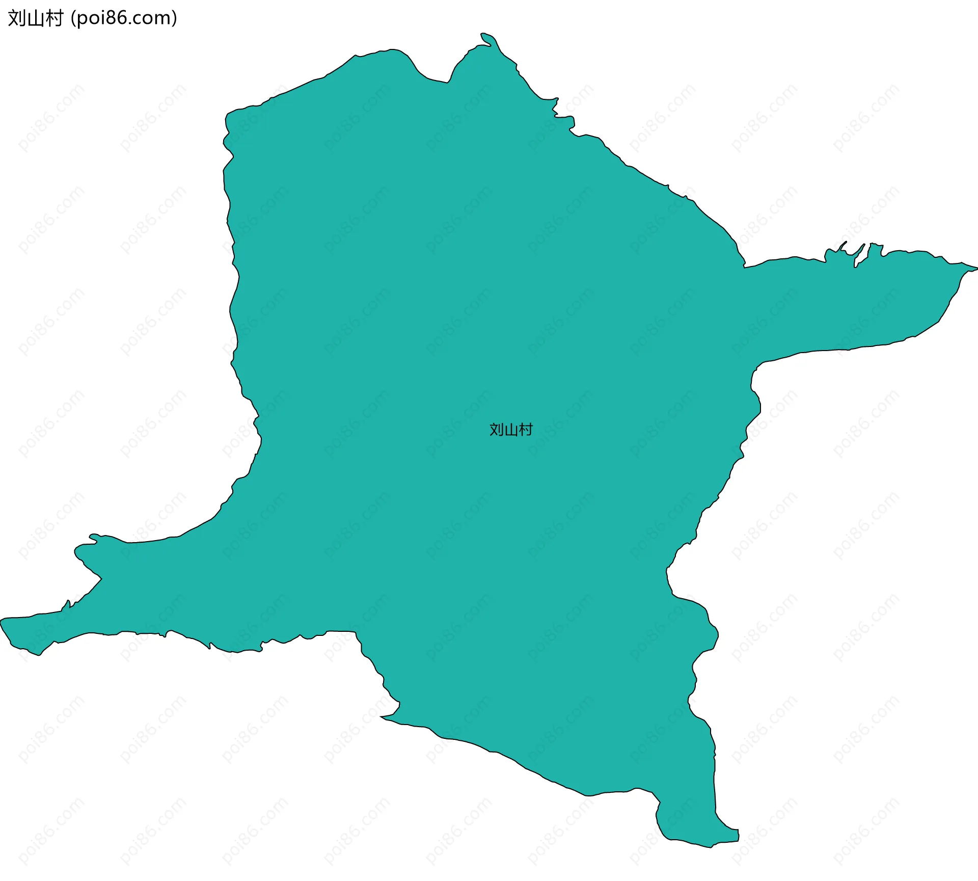 刘山村边界地图