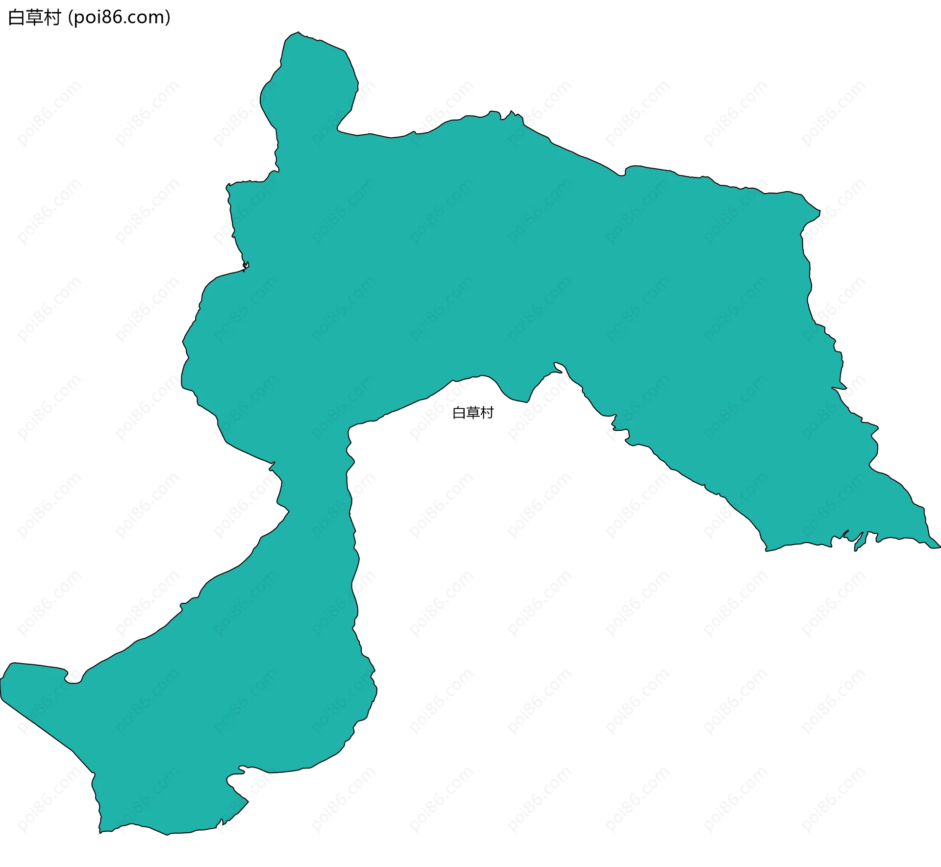 白草村边界地图
