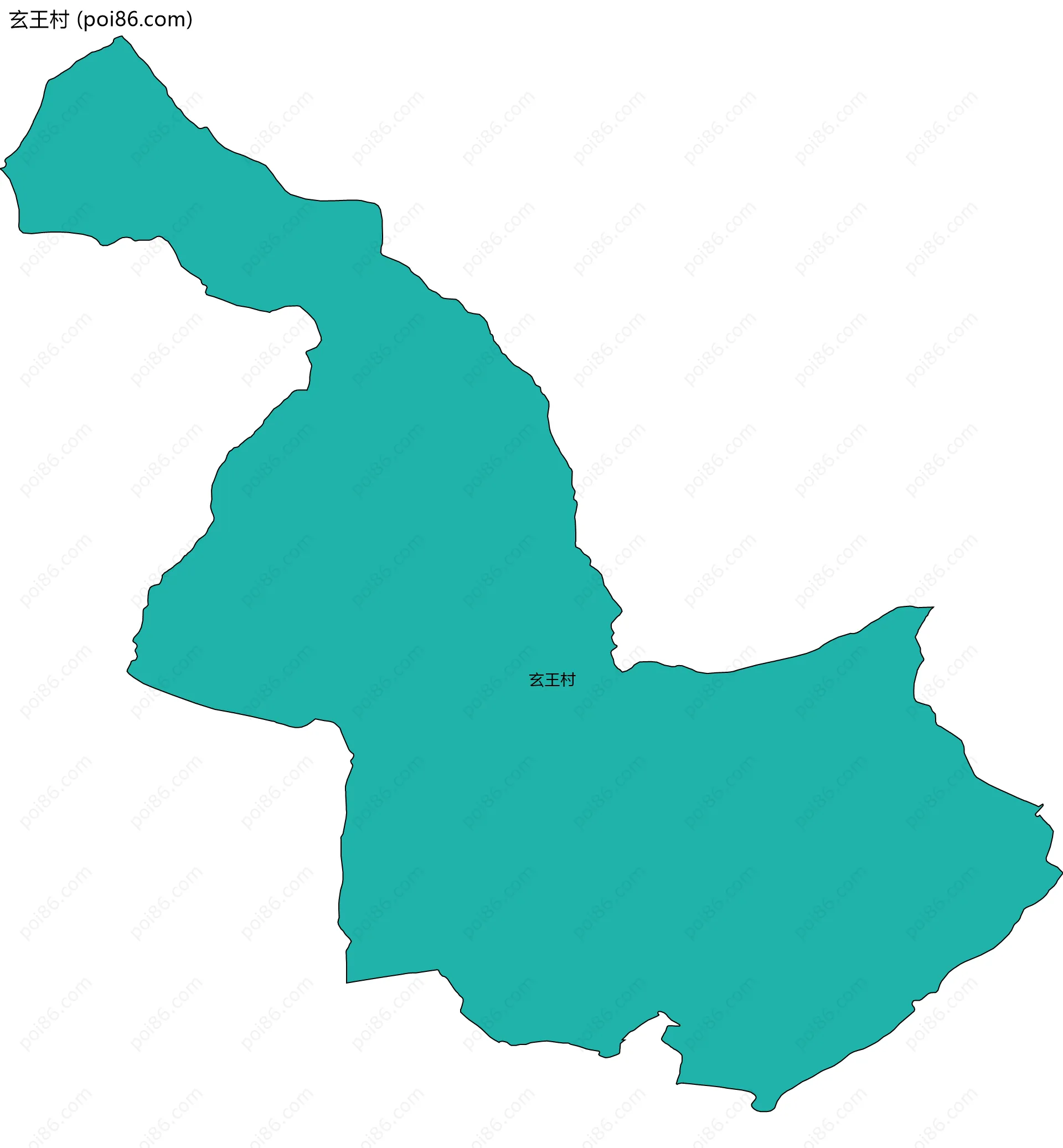 玄王村边界地图