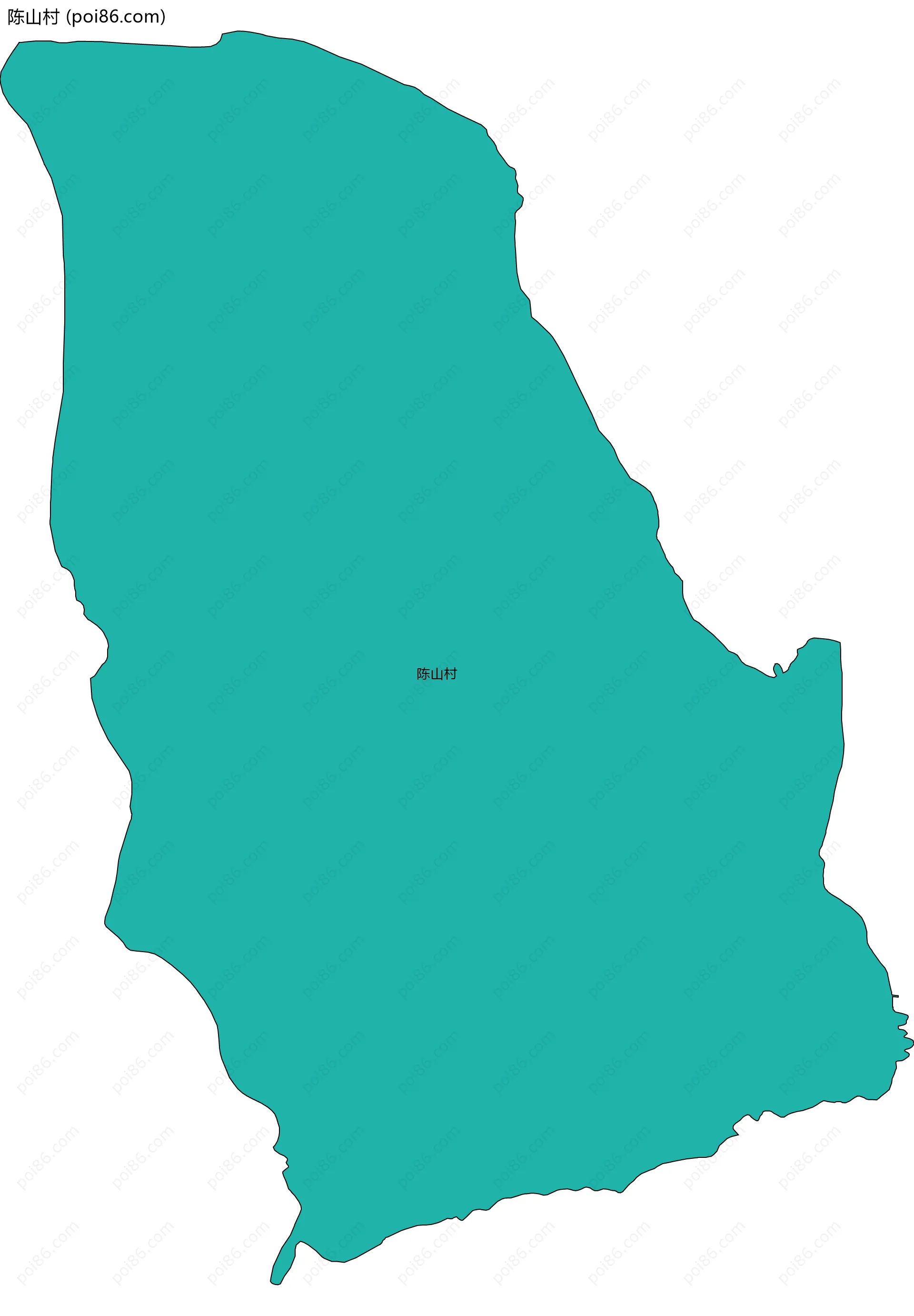 陈山村边界地图